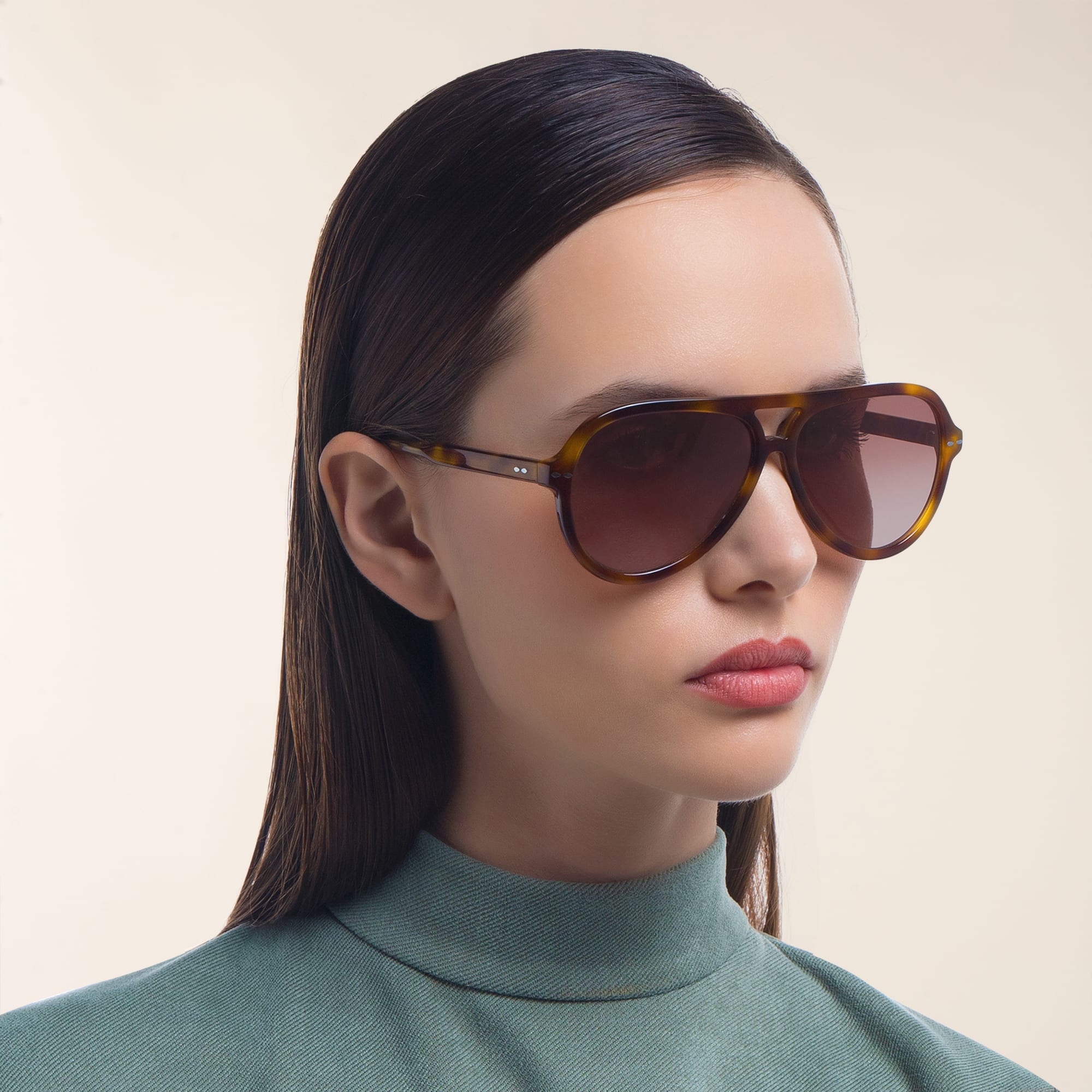 Shop ISABEL MARANT Pilot Sunglasses in Havana online.