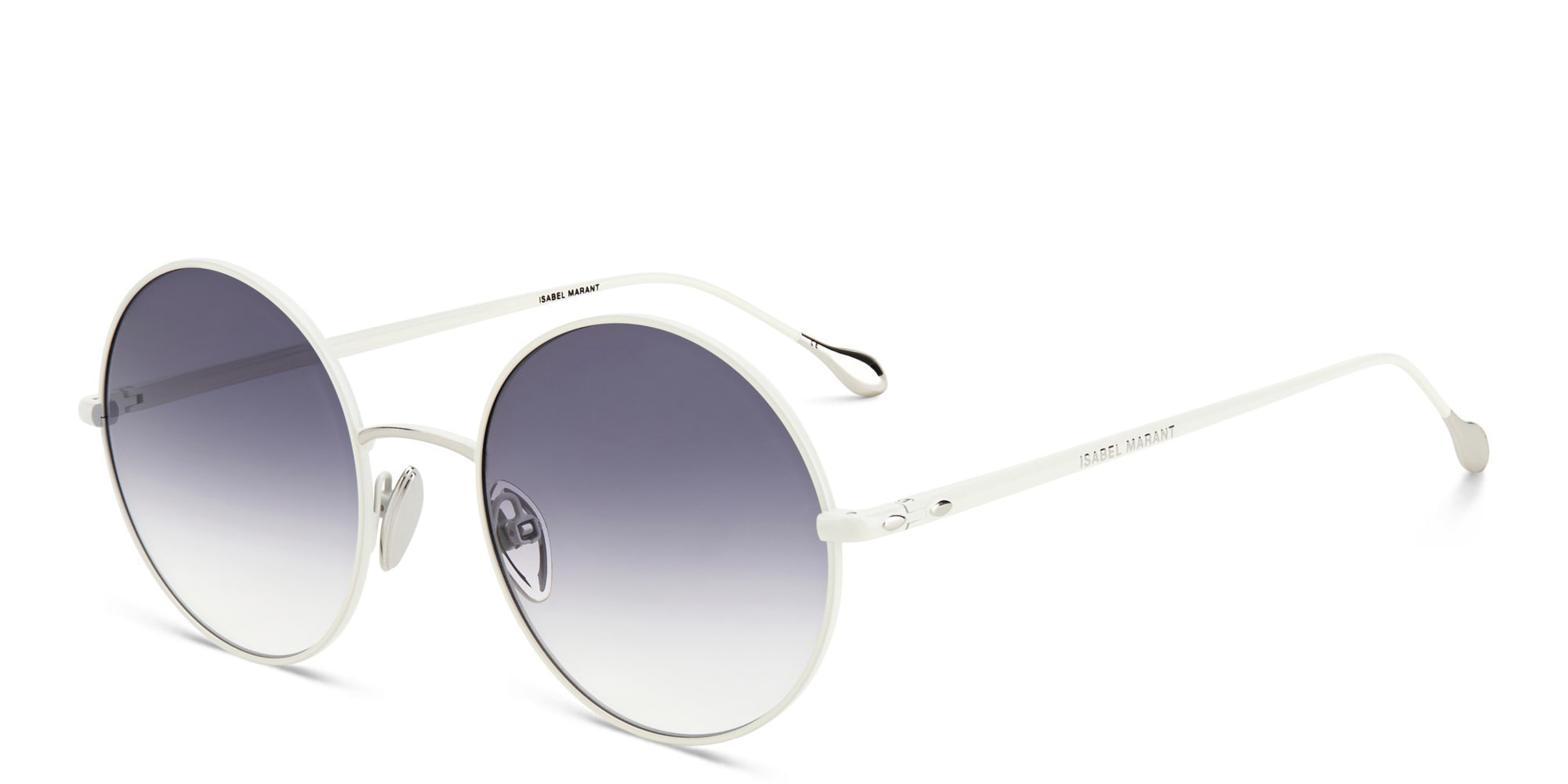 Shop ISABEL MARANT Round Sunglasses in Ivory Palldium online.