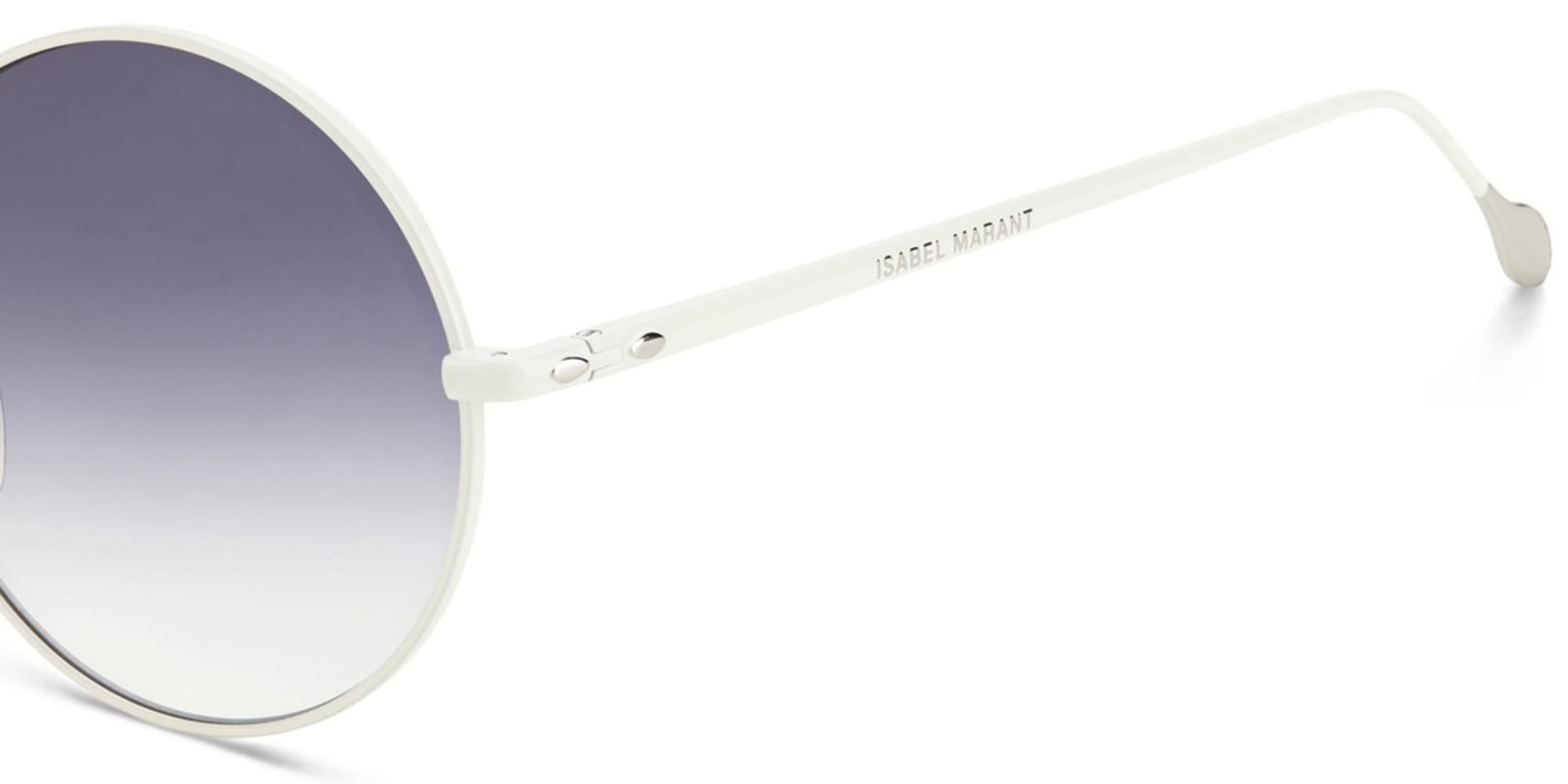 Shop ISABEL MARANT Round Sunglasses in Ivory Palldium online.