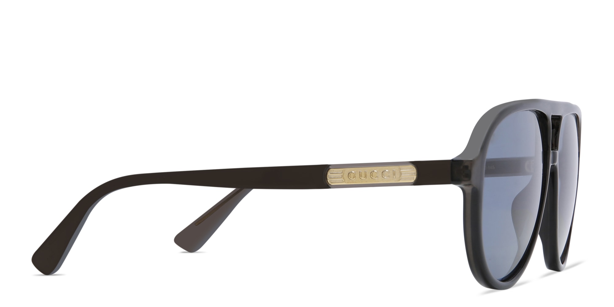 Shop GUCCI Aviator Sunglasses in Grey online.