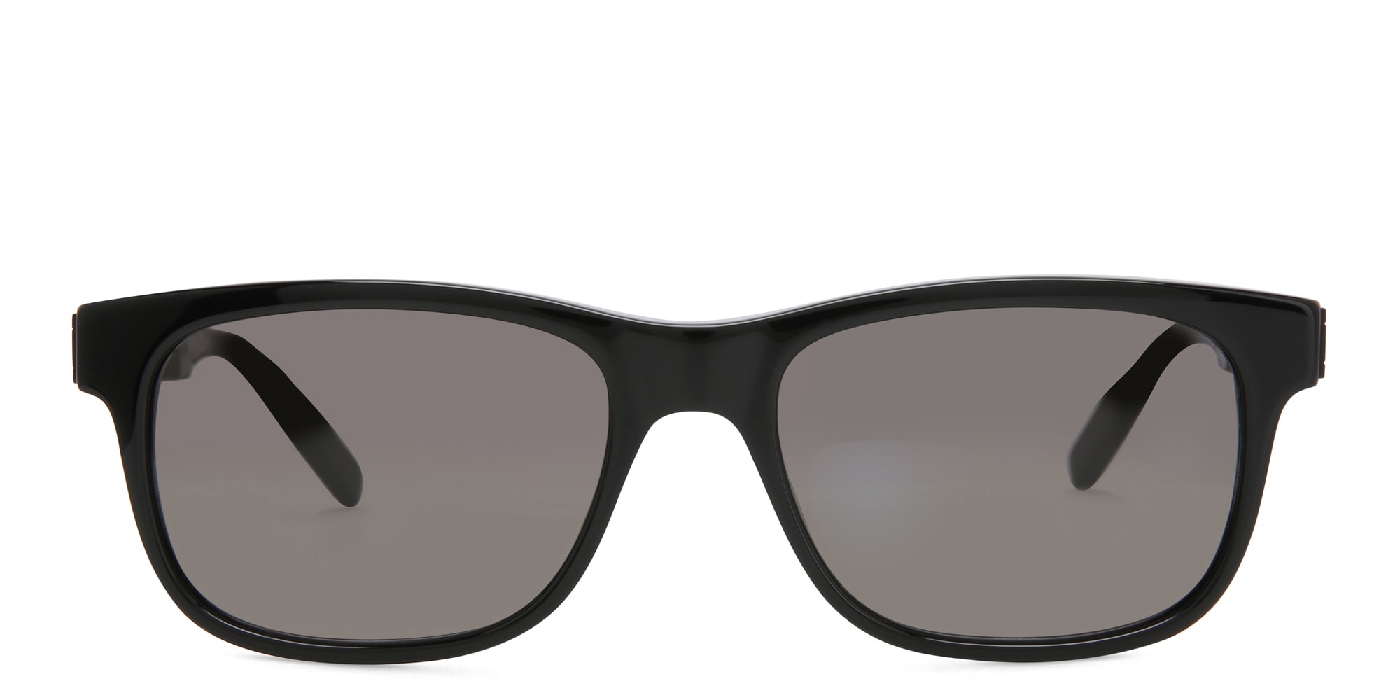 Shop MONTBLANC Rectangle Sunglasses in Black online.
