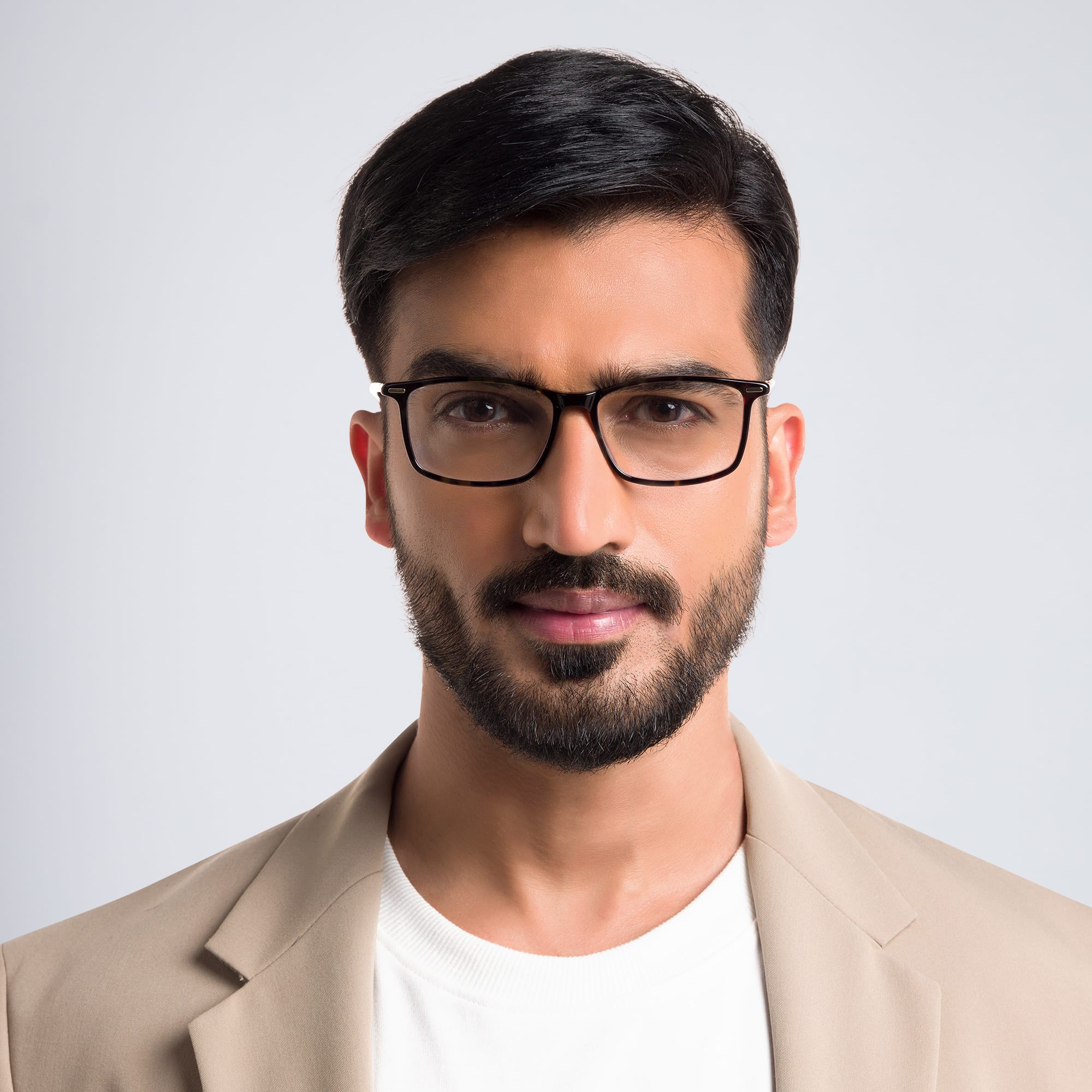 Shop EYE'M Rectangle Eyeglasses in Havana online.