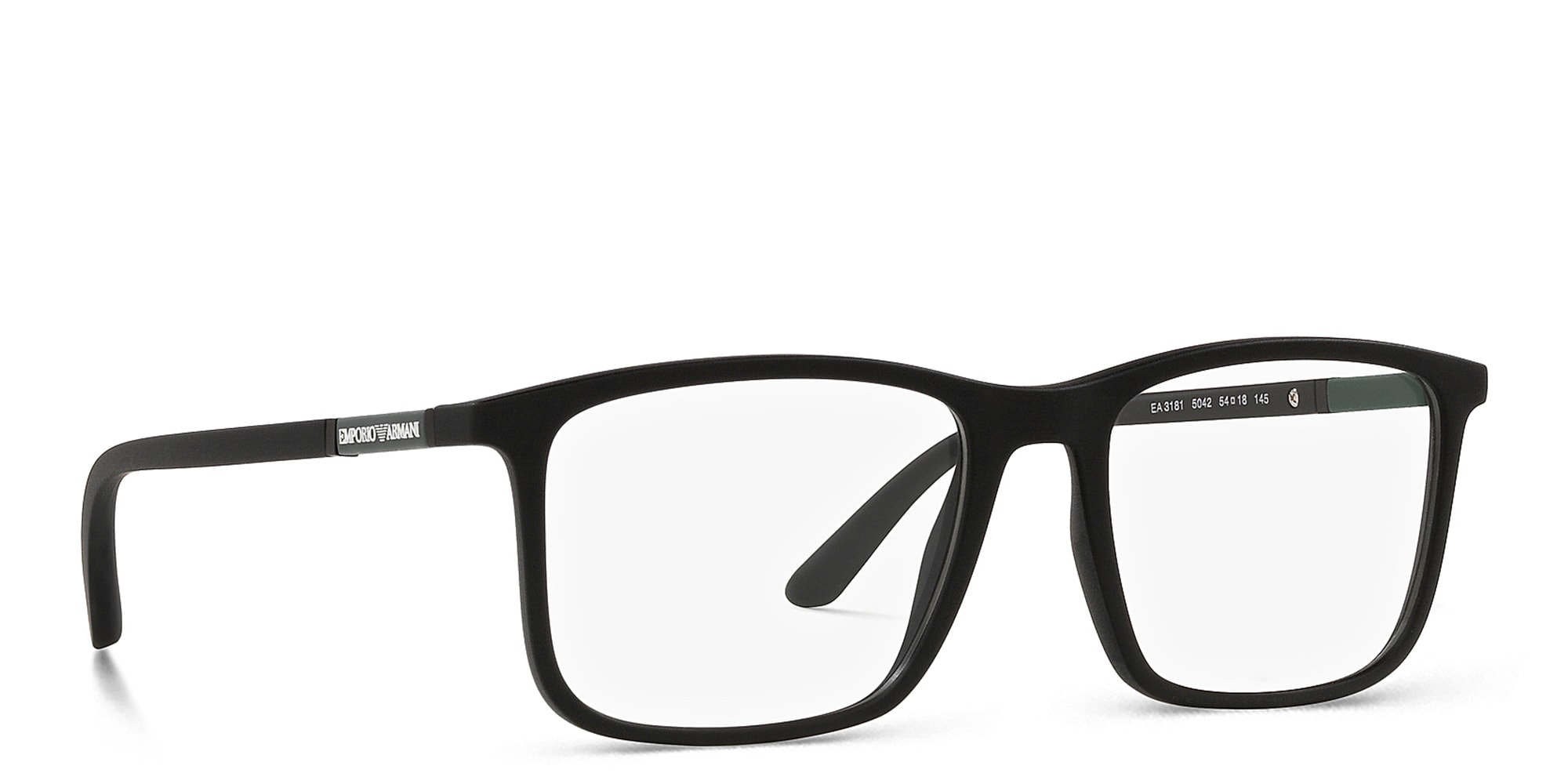 تسوق نظارة طبية مستطيلة امبوريو أرماني بلون Matte Black أونلاين.