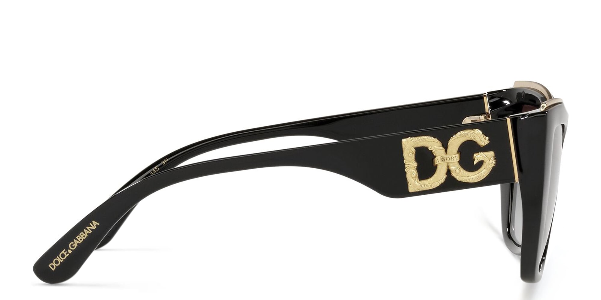 Shop Dolce & Gabbana Cat Eye Sunglasses in Black online.