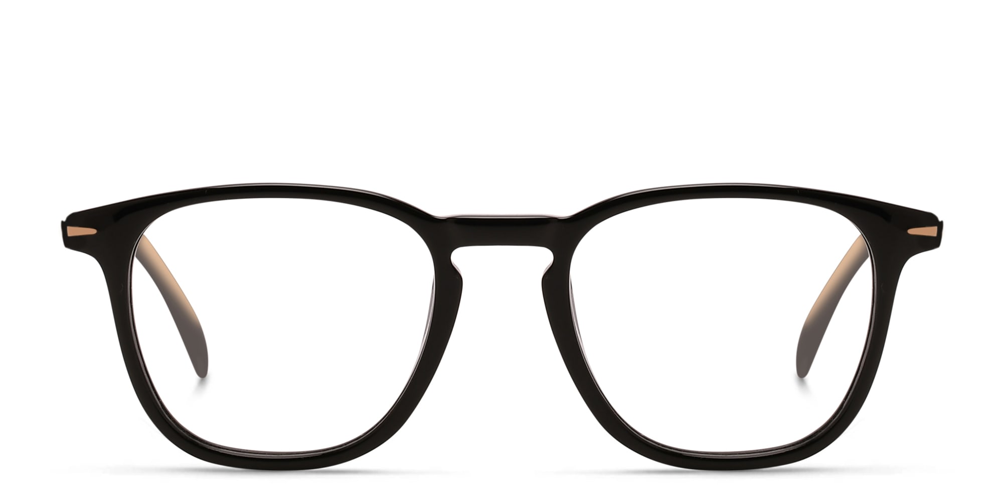 Shop DAVID BECKHAM Square Eyeglasses in Black online.