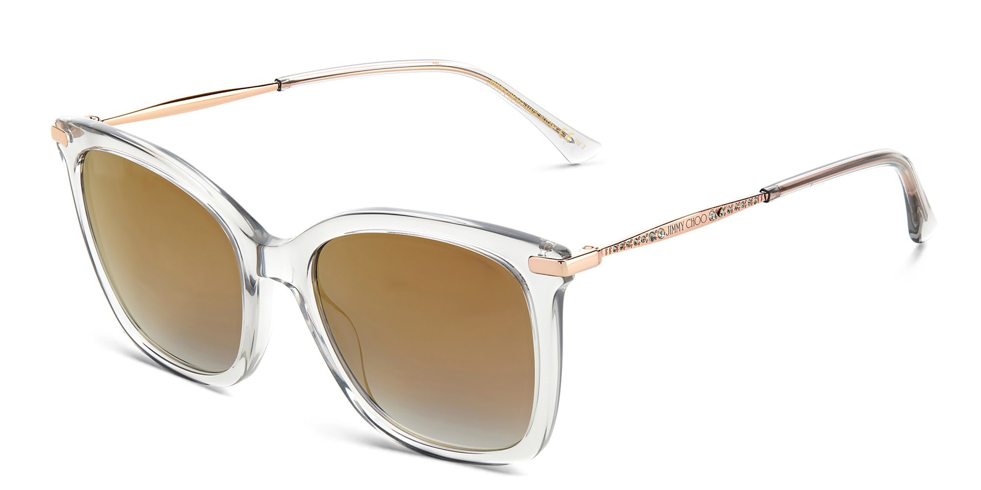 Shop JIMMY CHOO Elia/S Cat Eye Sunglasses in Grey online.