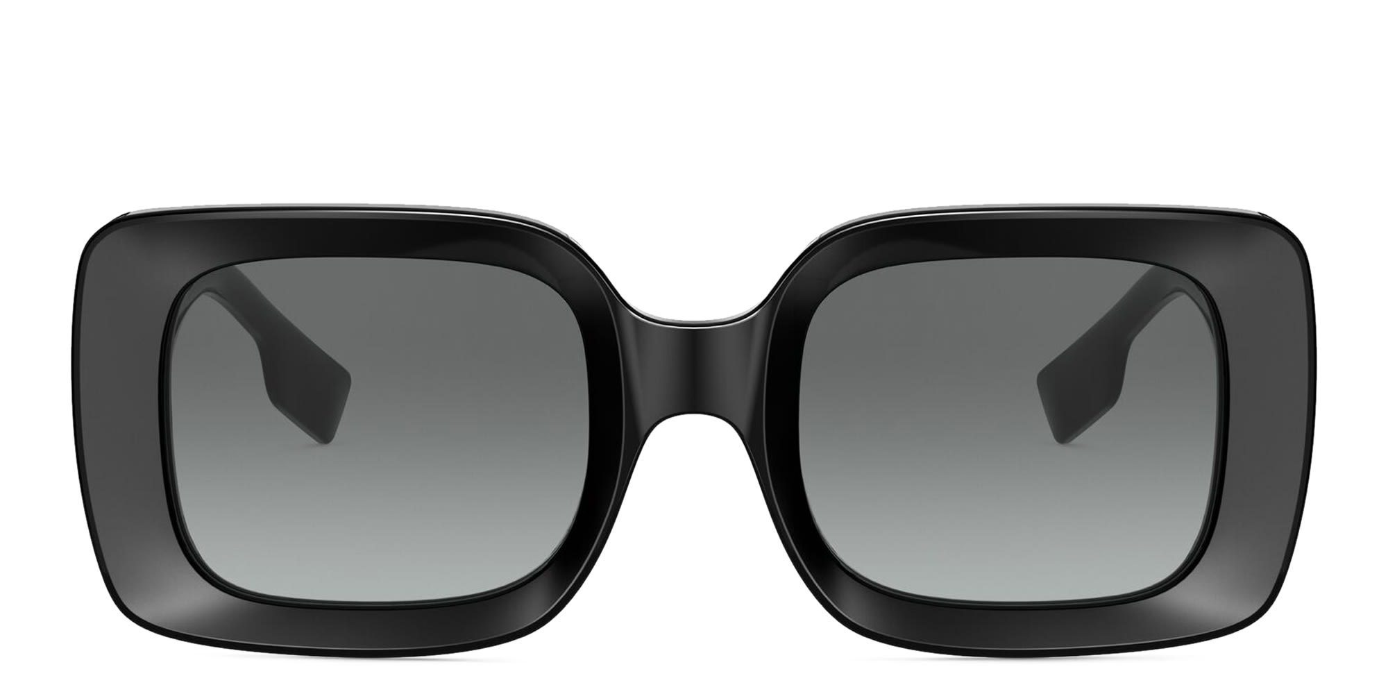 Shop BURBERRY Square Sunglasses in Black online.