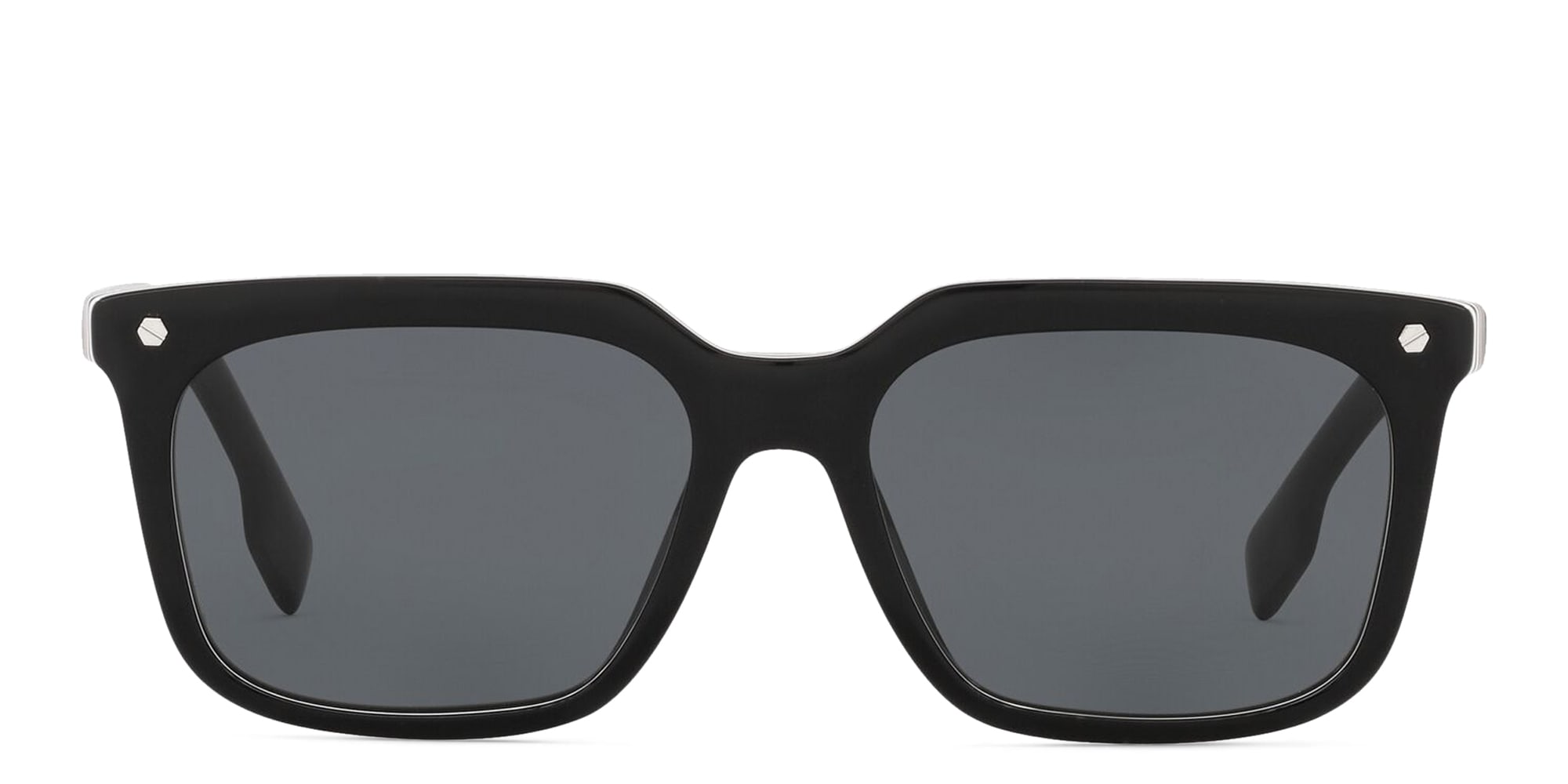 Shop BURBERRY Square Sunglasses in Black online.
