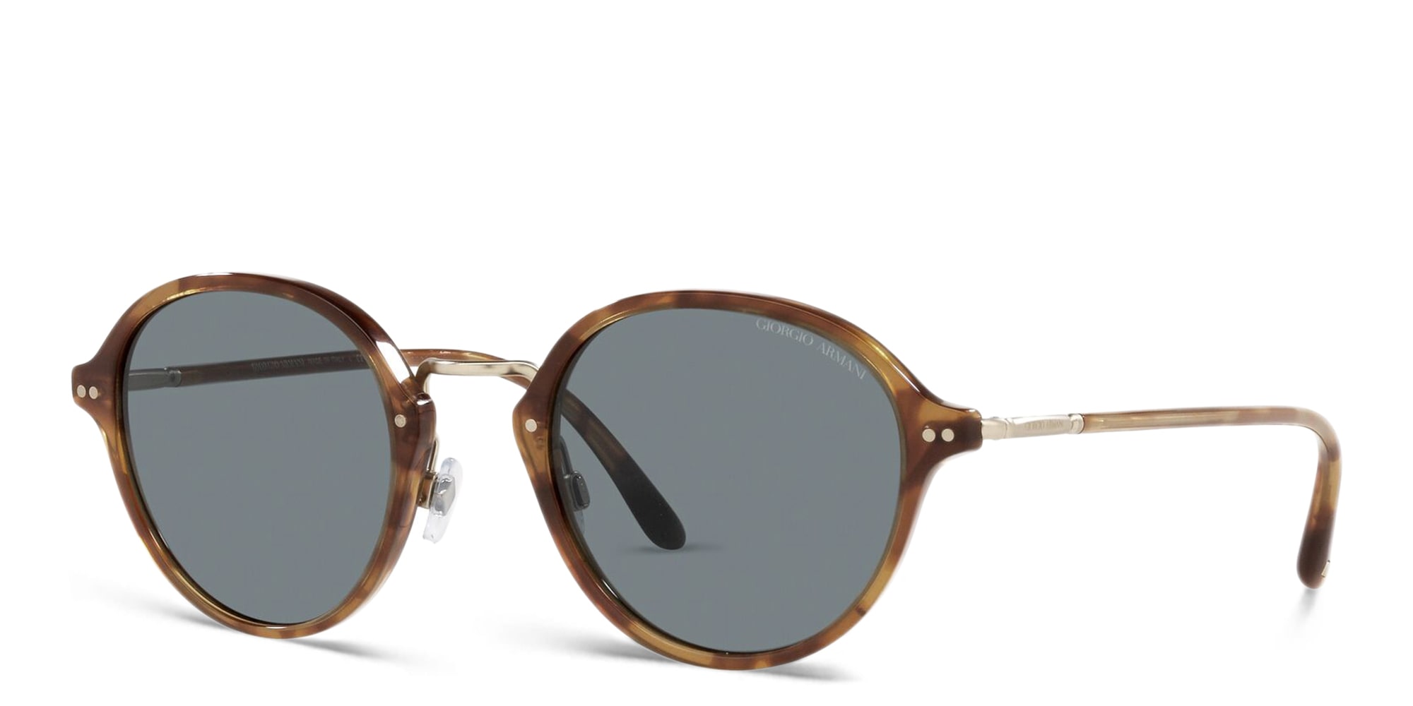 Shop GIORGIO ARMANI Round Sunglasses in Brown Tortoise online.