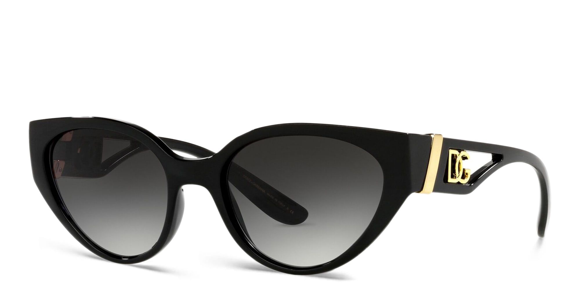 Shop Dolce & Gabbana Cat Eye Sunglasses in Black online.