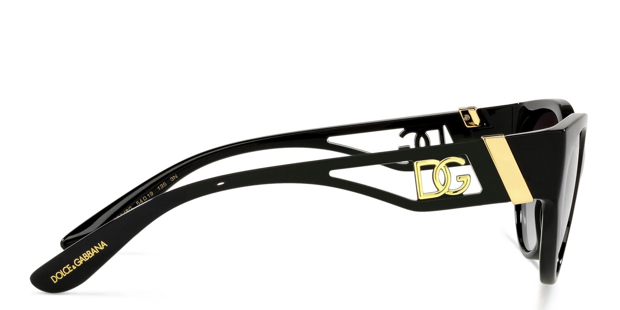 Shop Dolce & Gabbana Cat Eye Sunglasses in Black online.