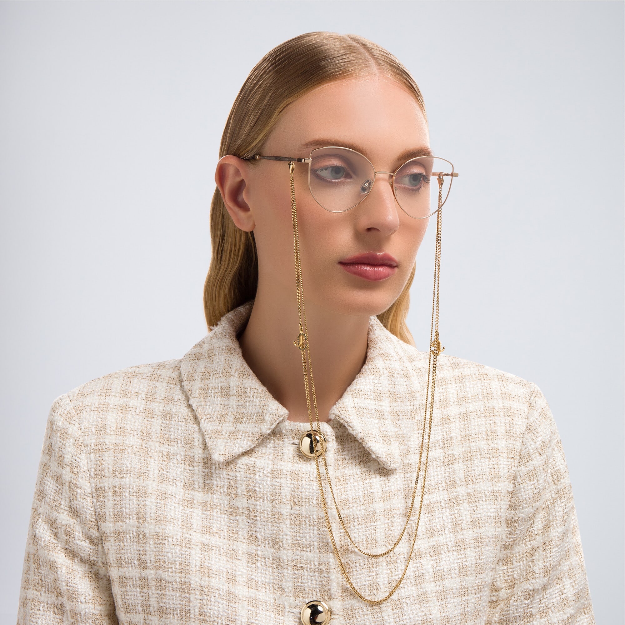 تسوق نظارات طبية بترفلاى جيمي تشو بلون Rose Gold أونلاين.