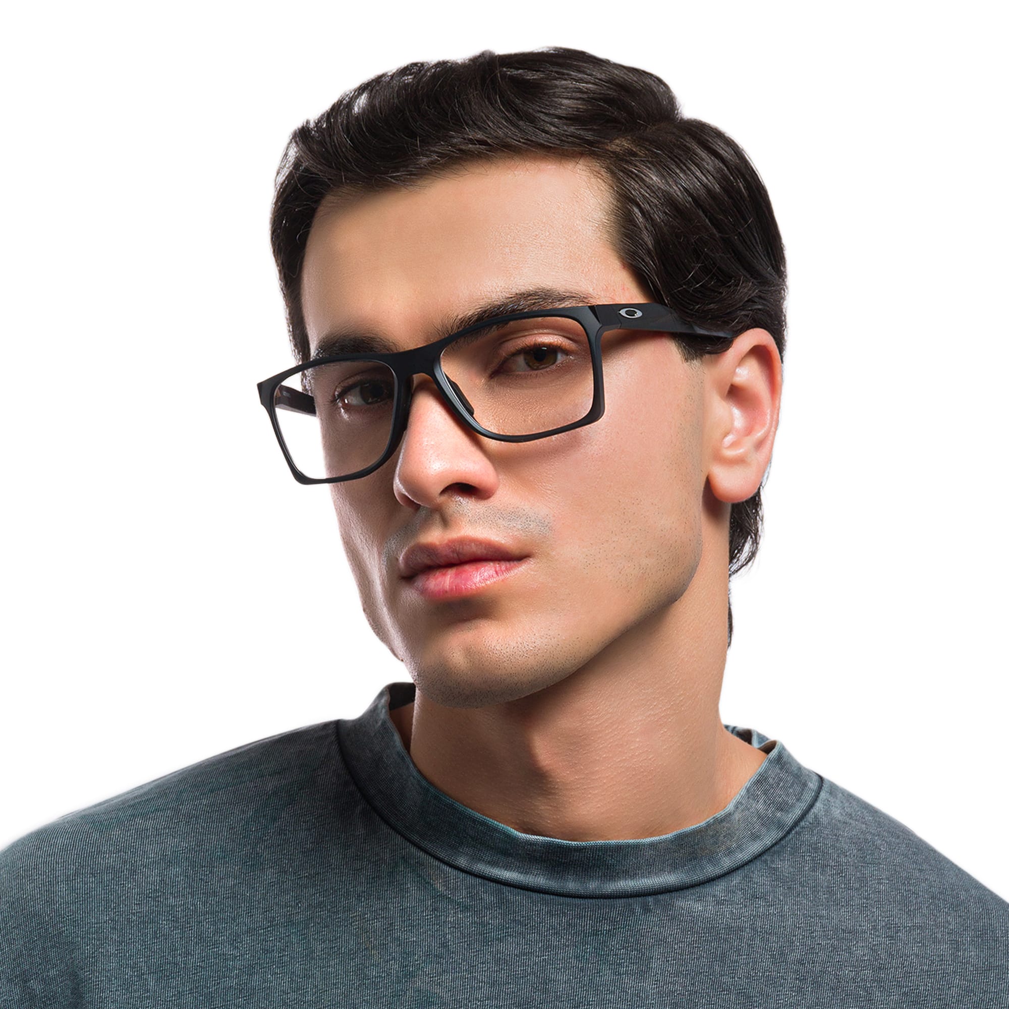 تسوق نظارات طبية أكتيڤيت بإطار مربّع واسع اوكلي بلون Satin Black أونلاين.