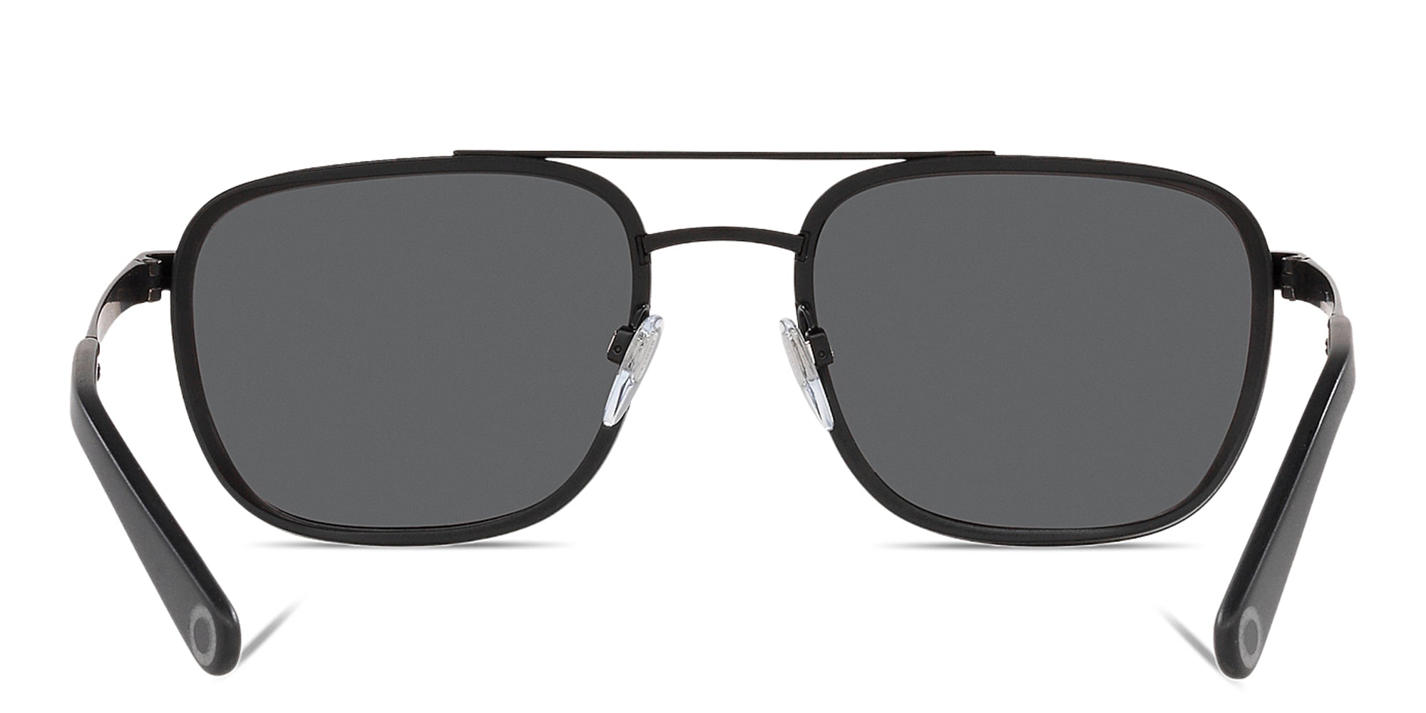 Shop BVLGARI Rectangle Sunglasses in Matte Black online.