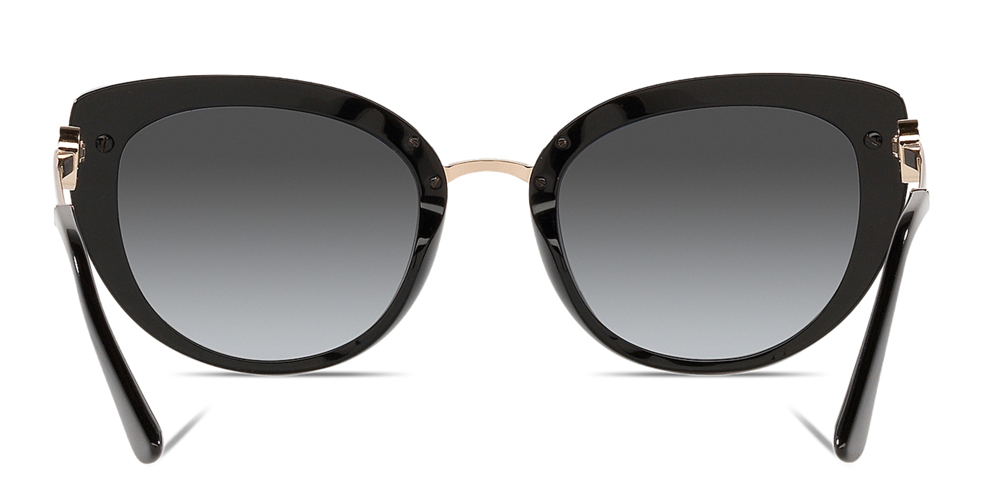 Shop BVLGARI Cat Eye Sunglasses in Black online.