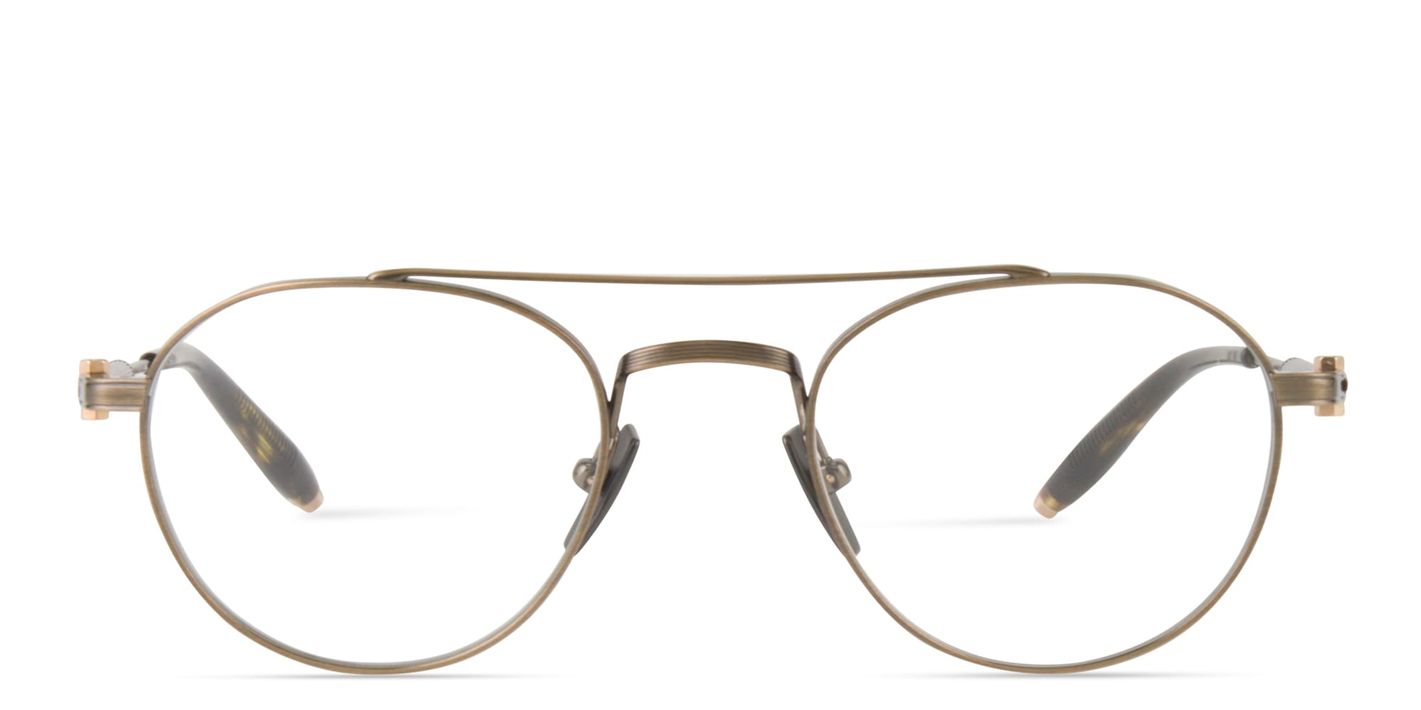 Shop AKONI Mercury Unisex Round Eyeglasses in Gold online.