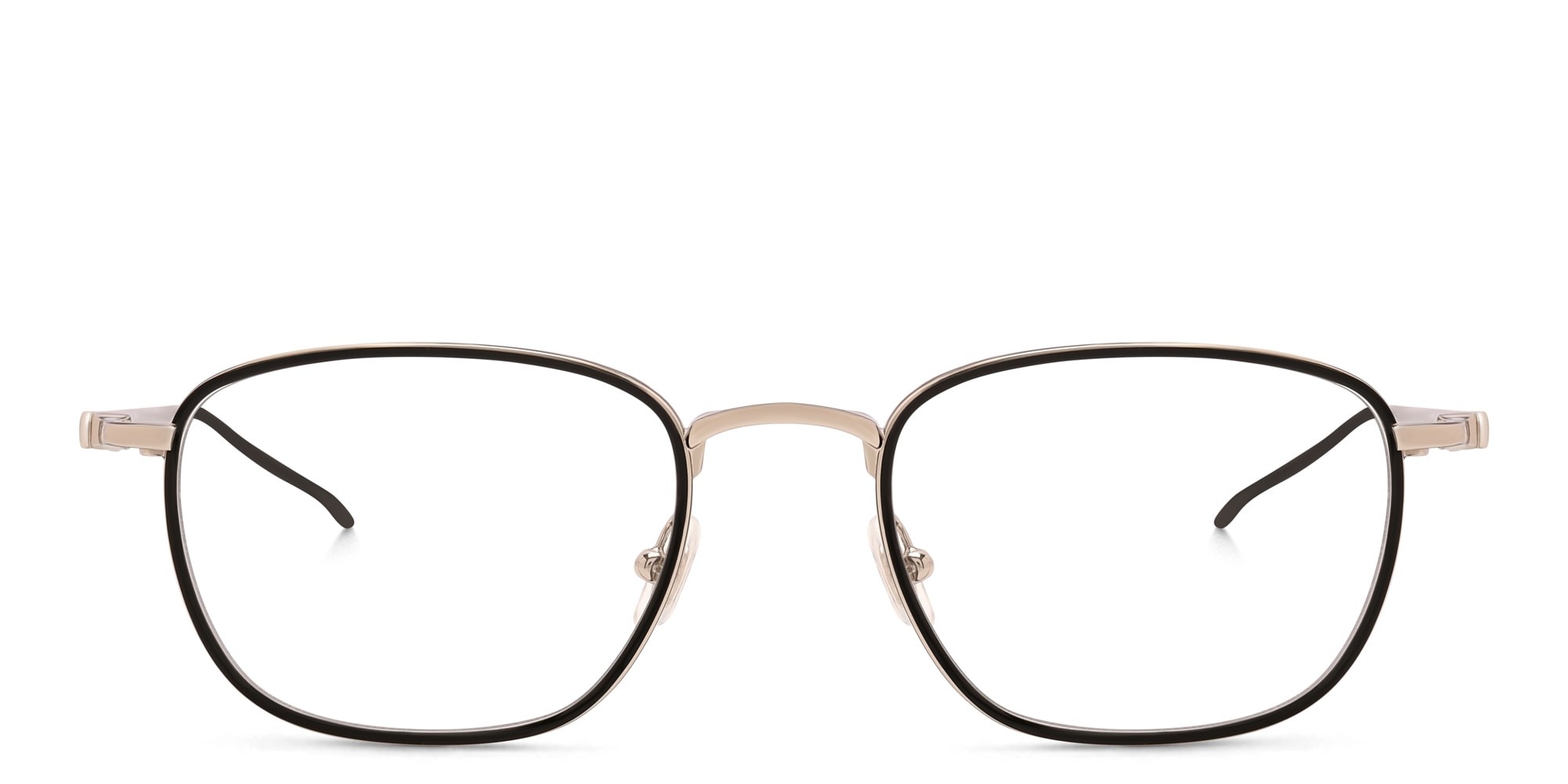 Shop MONTBLANC Square Eyeglasses in Silver Black online.