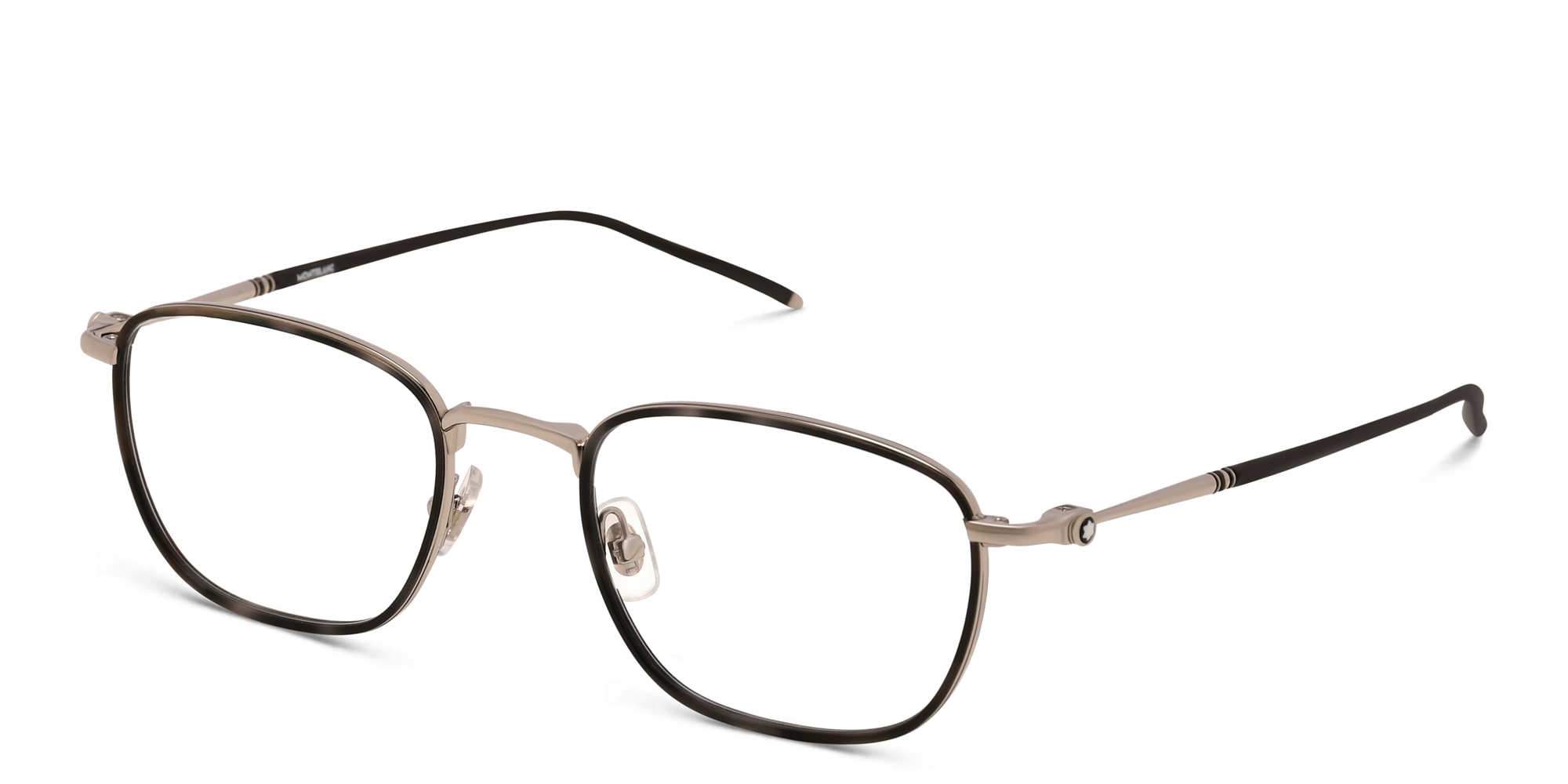 Shop MONTBLANC Square Eyeglasses in Grey online.