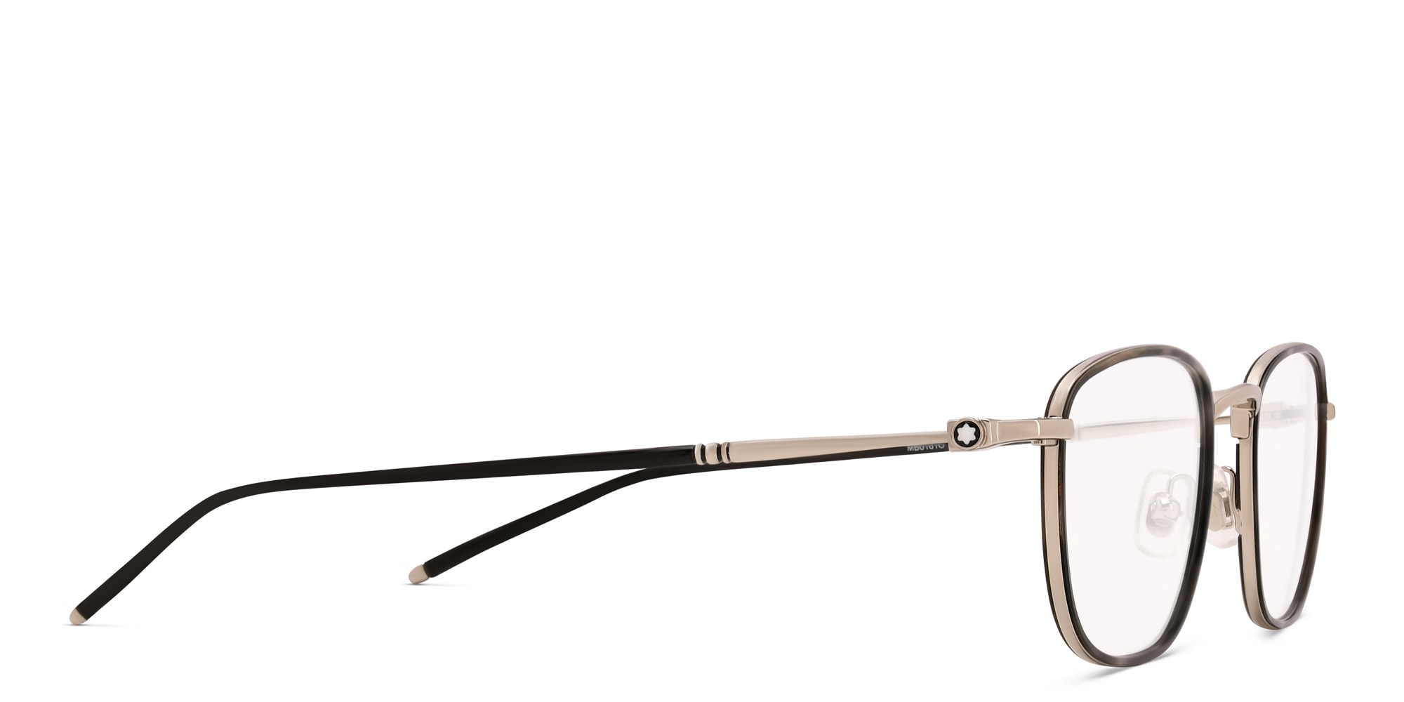Shop MONTBLANC Square Eyeglasses in Grey online.