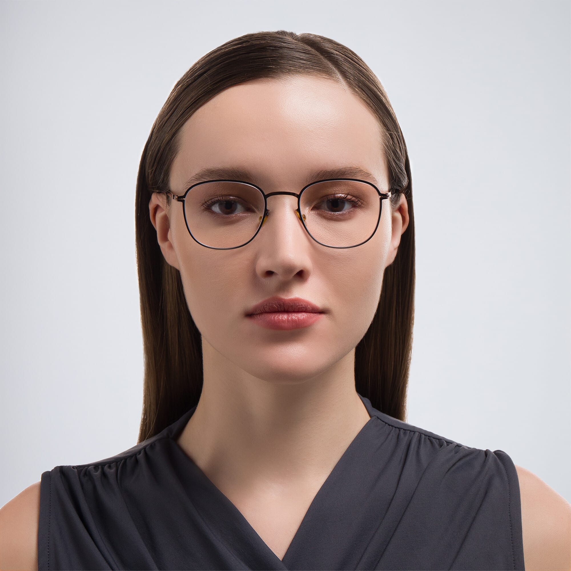 Shop MYKITA Unisex Round Eyeglasses in Grey online.