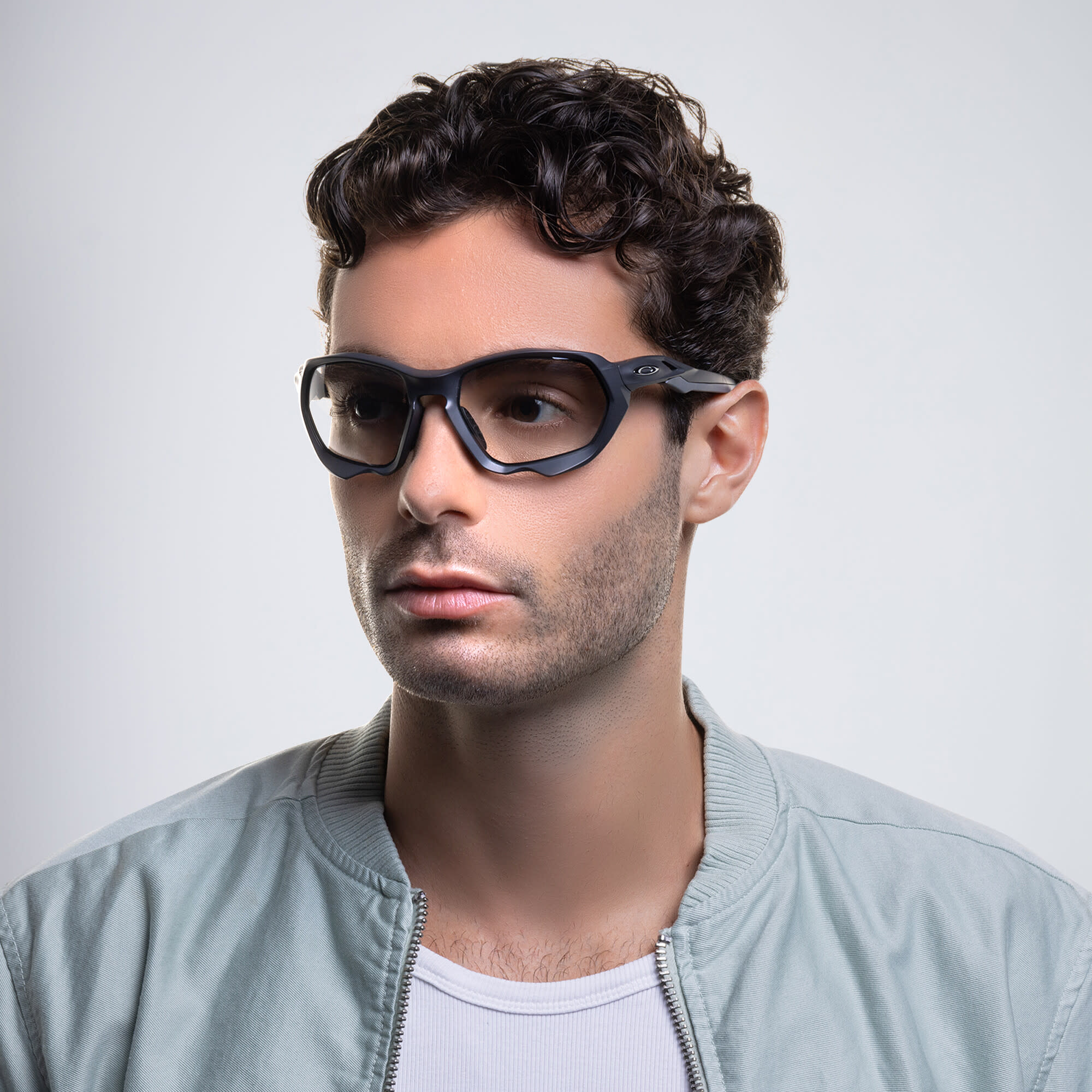 Shop Oakley Oakley Plazma Rectangle Sunglasses in Matte Carbon online.
