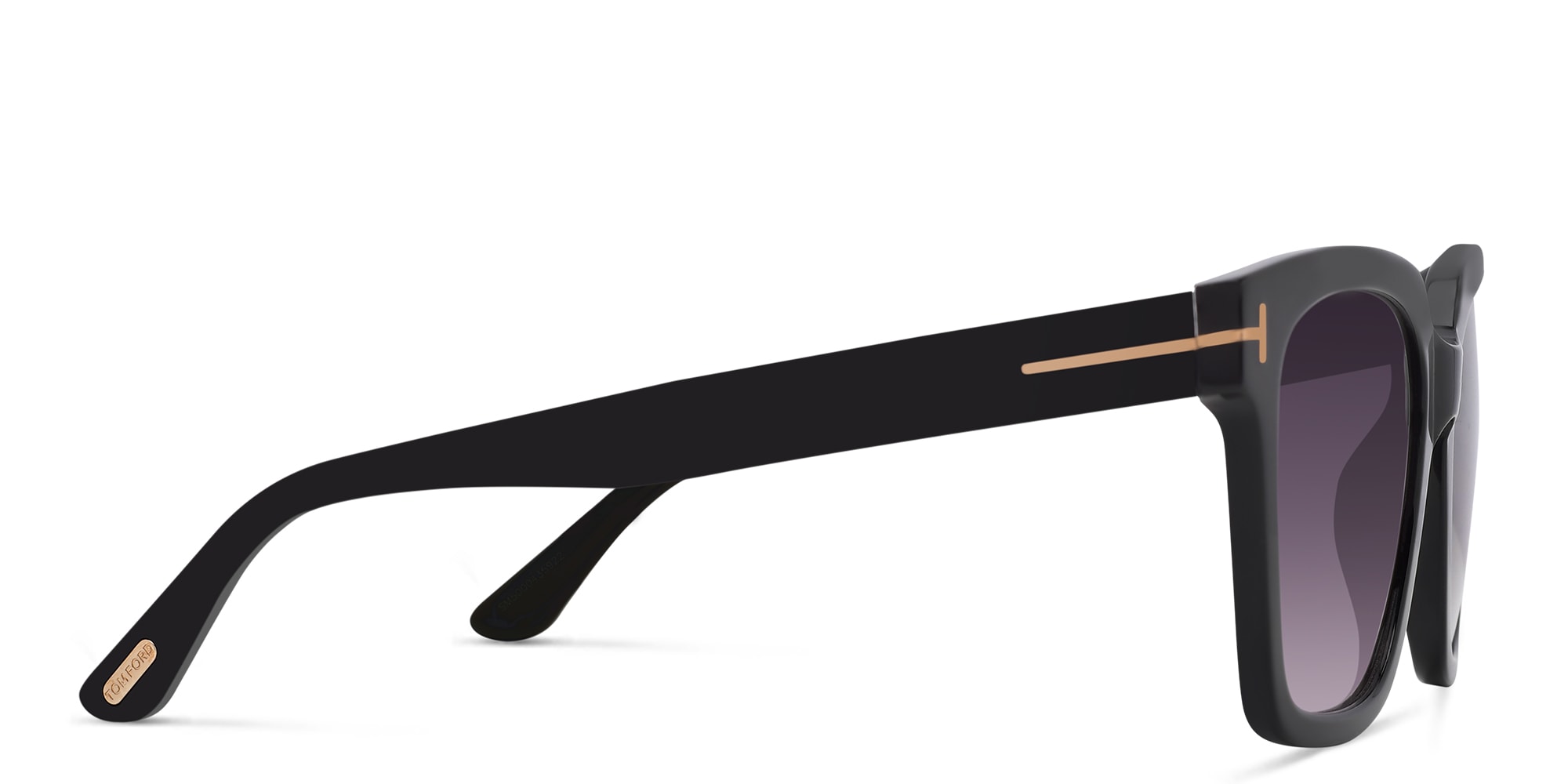 Shop TOM FORD Square Sunglasses in Shiny Black online.
