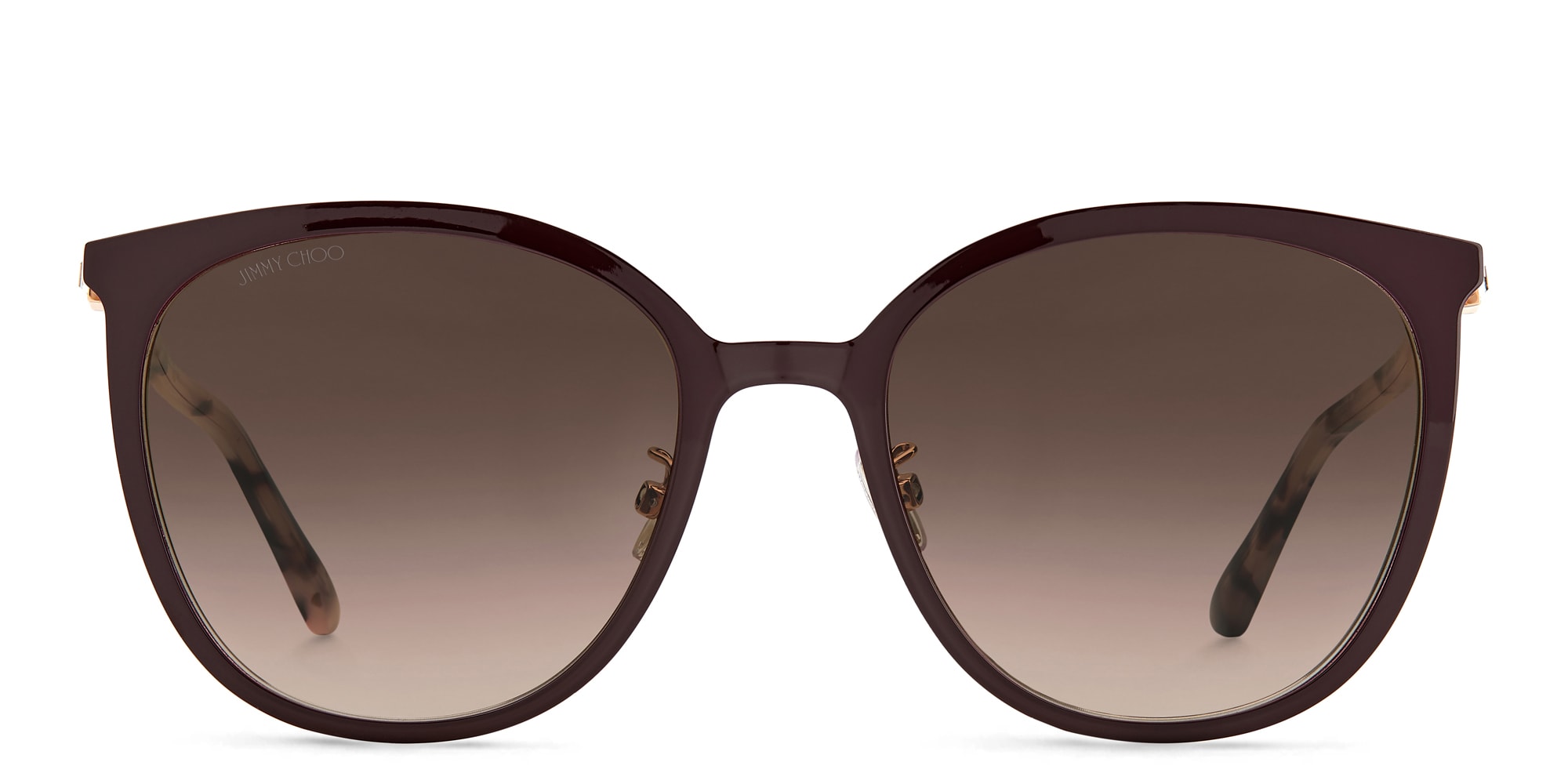 Shop JIMMY CHOO Oria/G/SK Cat Eye Sunglasses in Gold Copper online.
