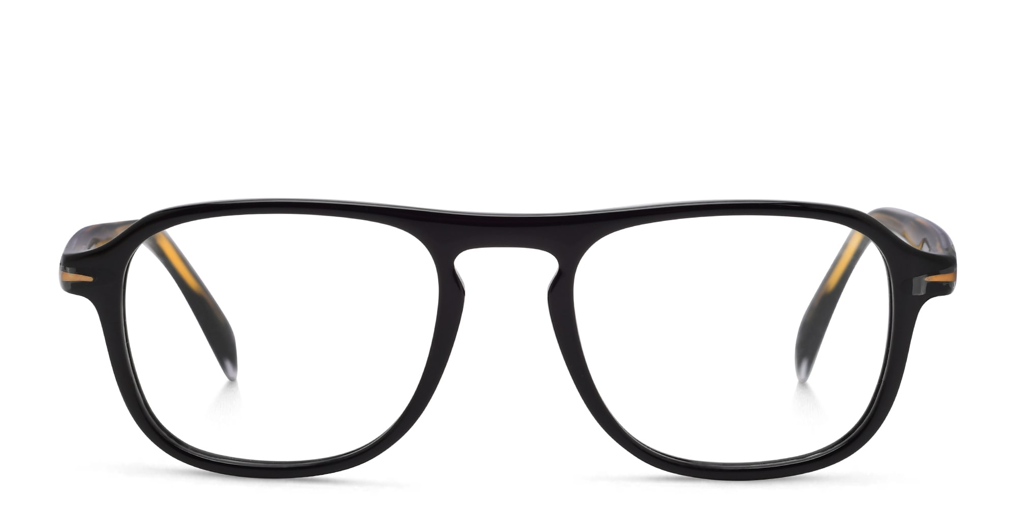 Shop DAVID BECKHAM Square Eyeglasses in Black online.