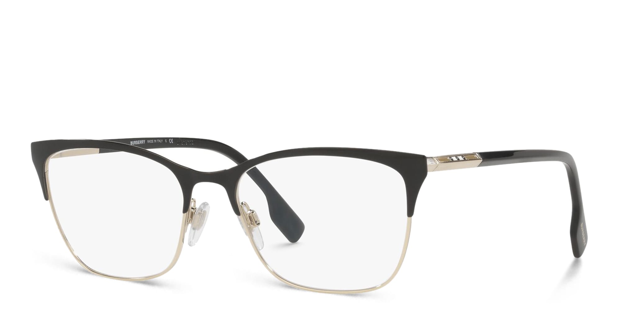 Shop BURBERRY Cat Eye Eyeglasses in Gold online.