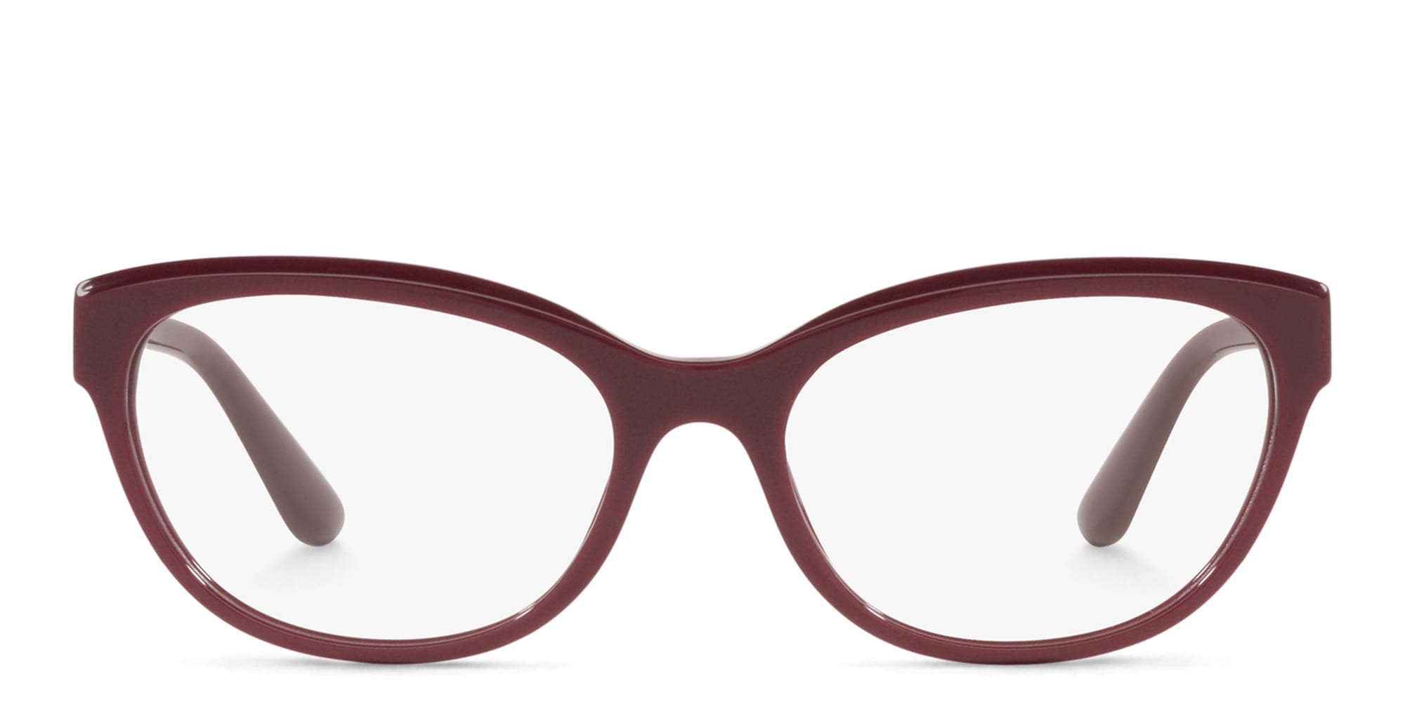 Shop Dolce & Gabbana Wide Cat-Eye Eyeglasses in Bordeaux online.