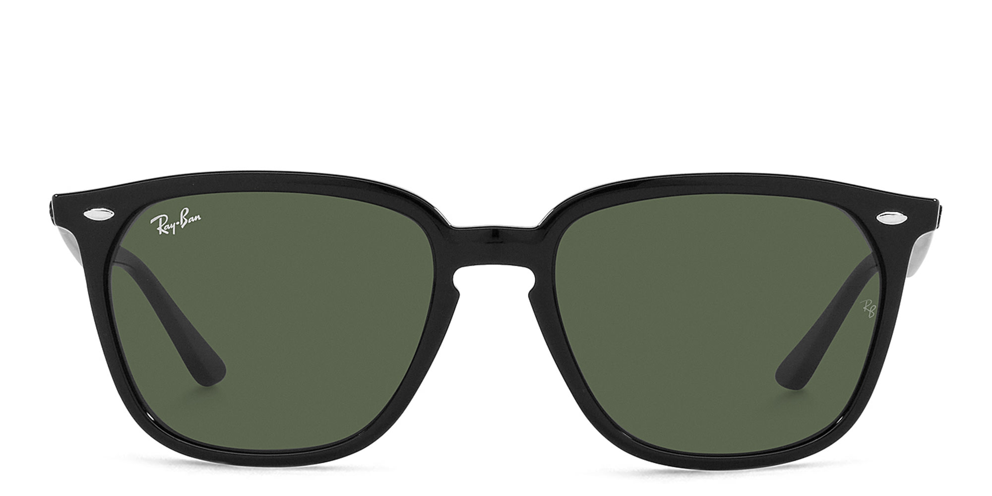 Shop Ray-Ban Square Sunglasses in Black online.