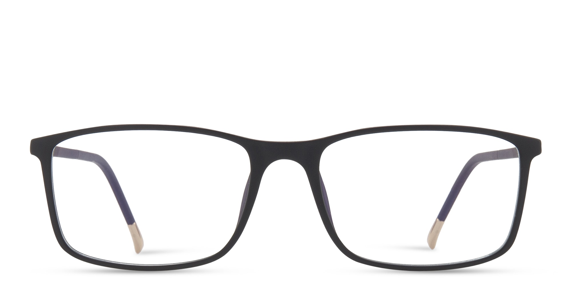 Shop Silhouette Rectangle Eyeglasses in Black online.