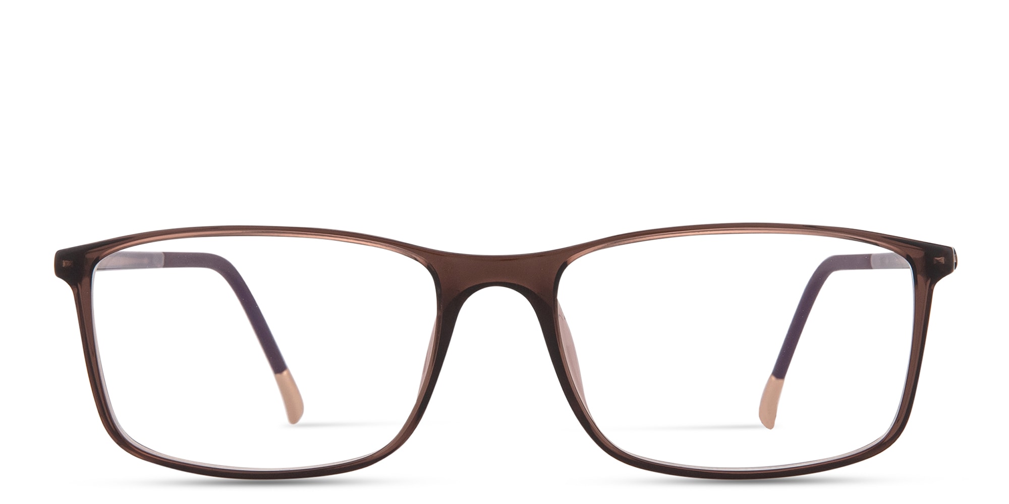 Shop Silhouette SPX Illusion Rectangle Eyeglasses in Brown online.