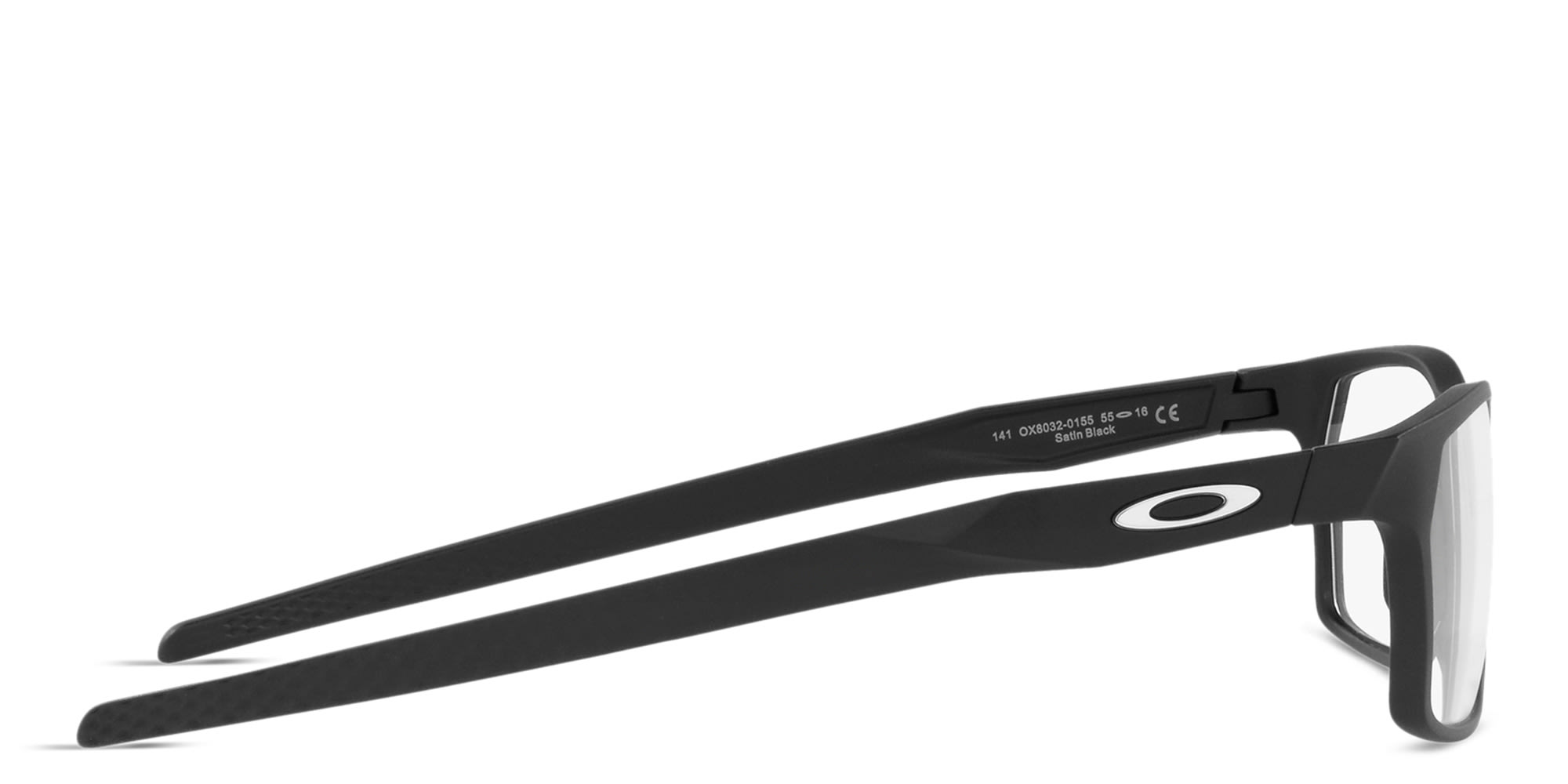 Shop Oakley Wide Rectangle Eyeglasses in Satin Black online.