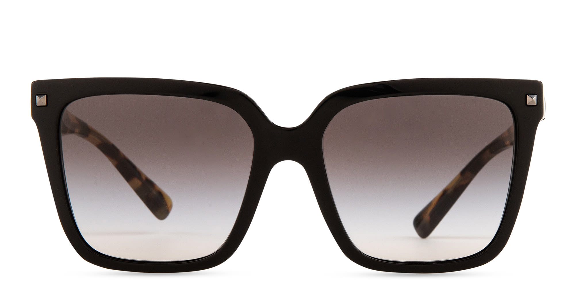 Shop VALENTINO Square Sunglasses in Black online.