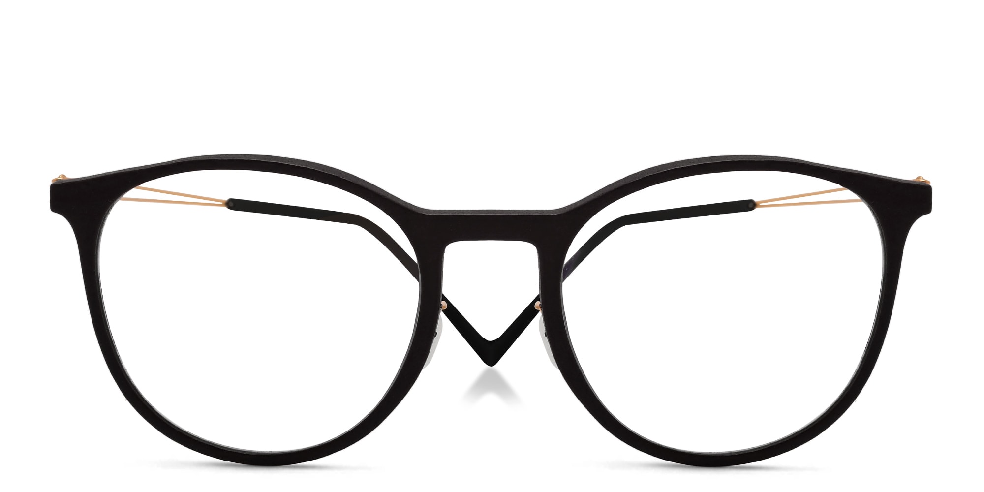 Shop MONOGRAM Round Eyeglasses in Black online.