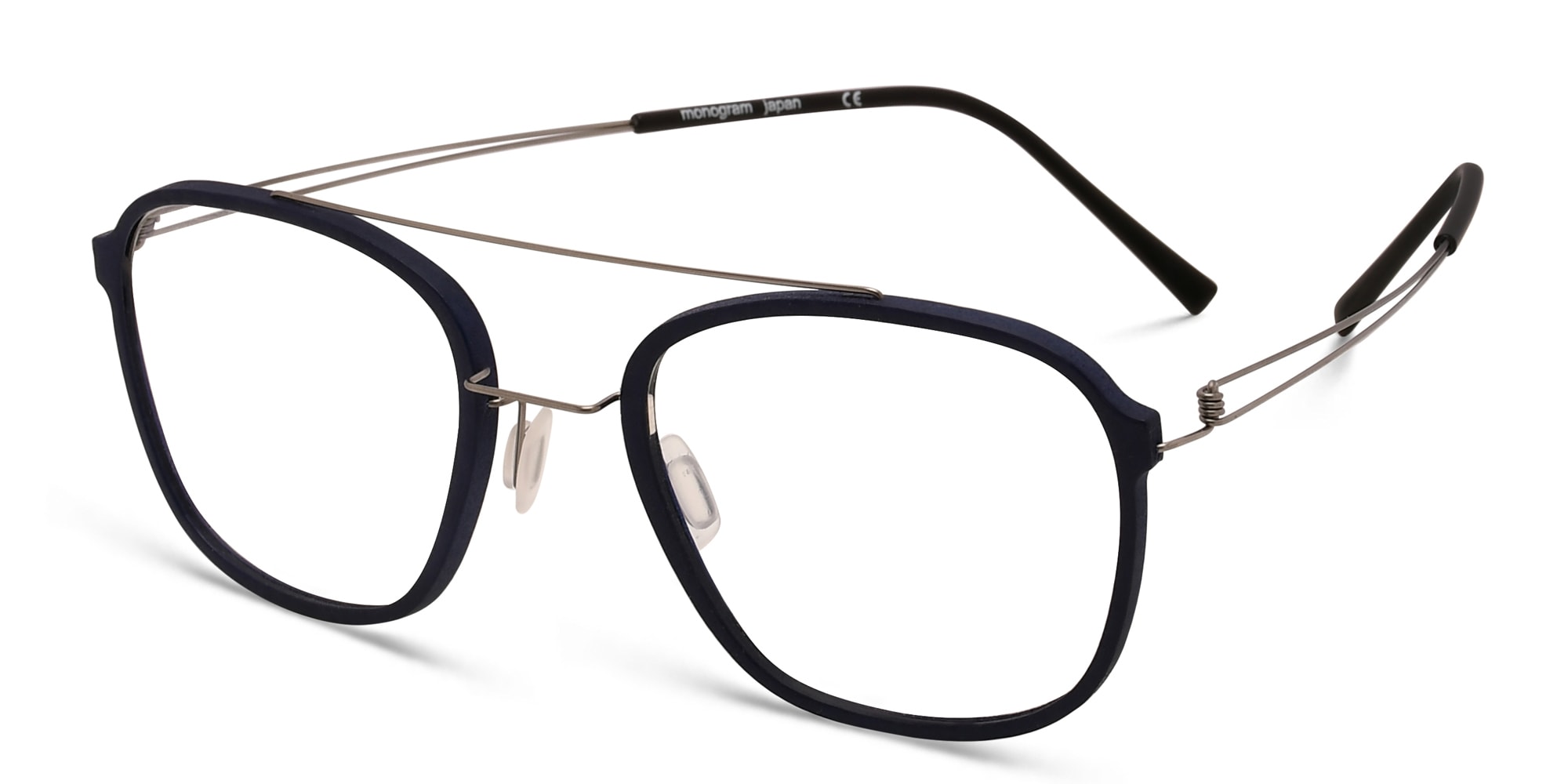 Shop MONOGRAM Unisex Square Eyeglasses in Blue online.