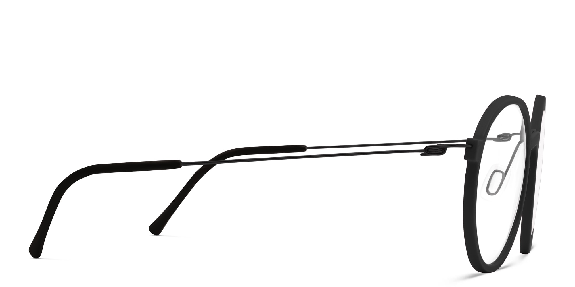 Shop MONOGRAM Unisex Round Eyeglasses in Black online.