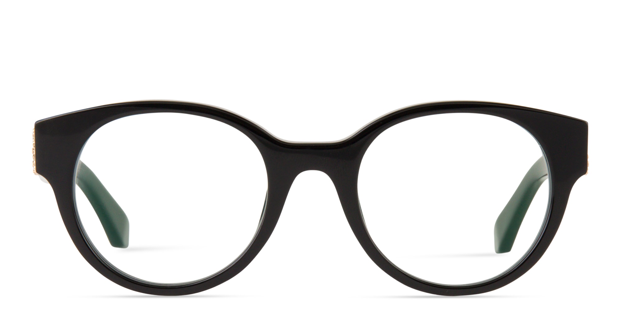 Shop OFF WHITE Unisex Round Eyeglasses in Black online.
