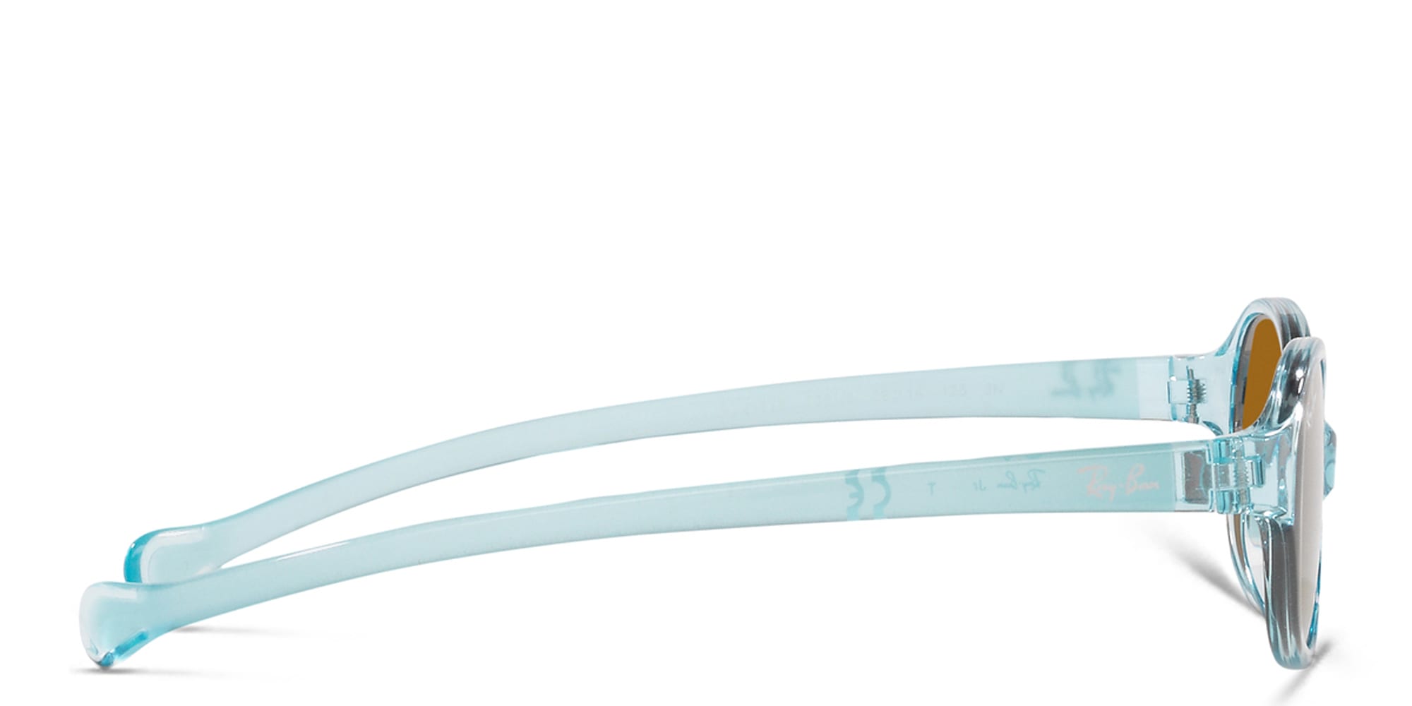 Shop Ray-Ban Junior Kids Oval Sunglasses in Transparent Light Blue online.