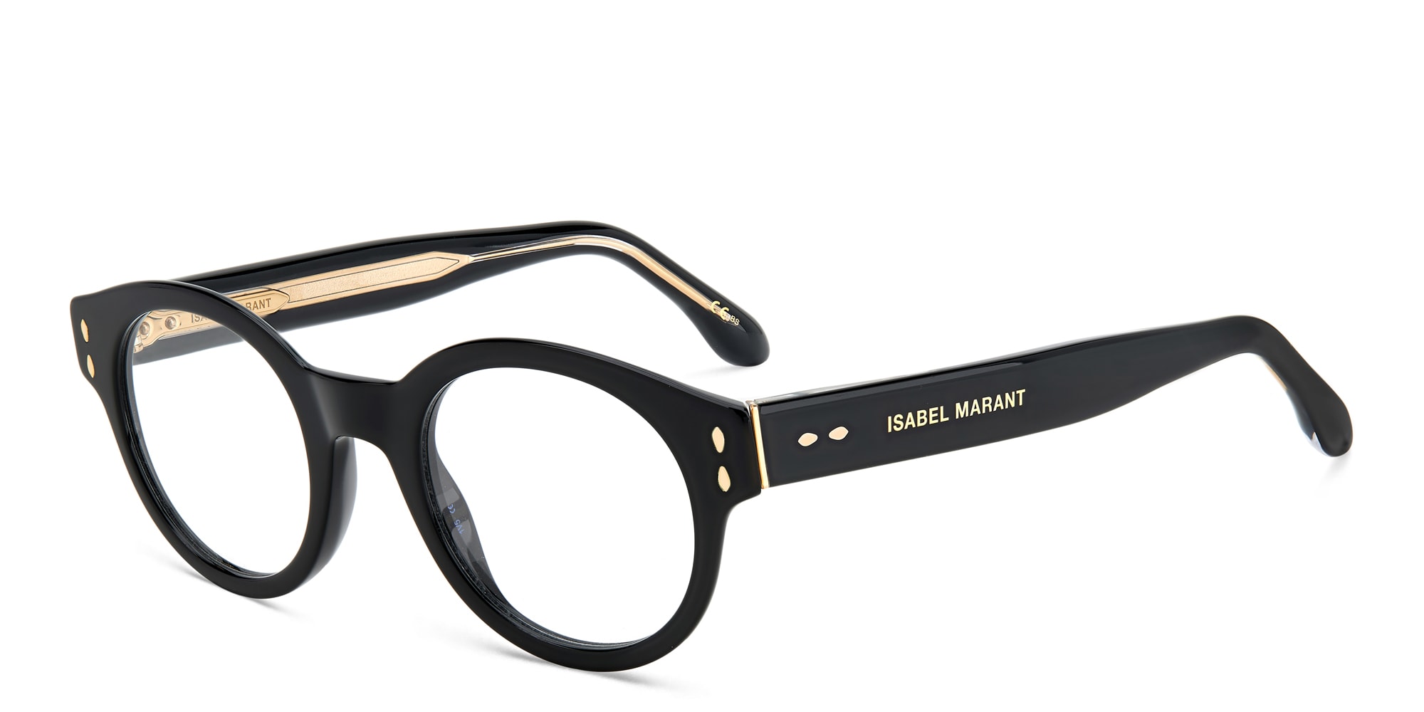 Shop ISABEL MARANT Round Eyeglasses in Black online.