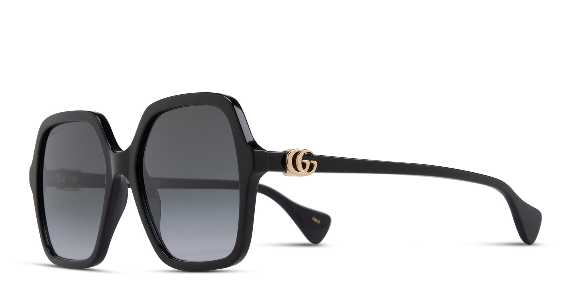 Shop GUCCI Square Sunglasses in Black online.