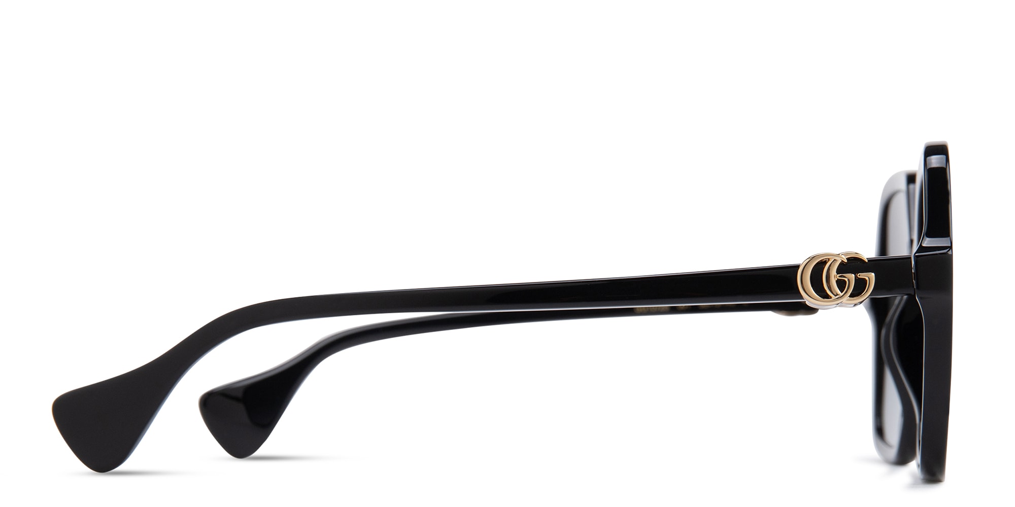 Shop GUCCI Square Sunglasses in Black online.