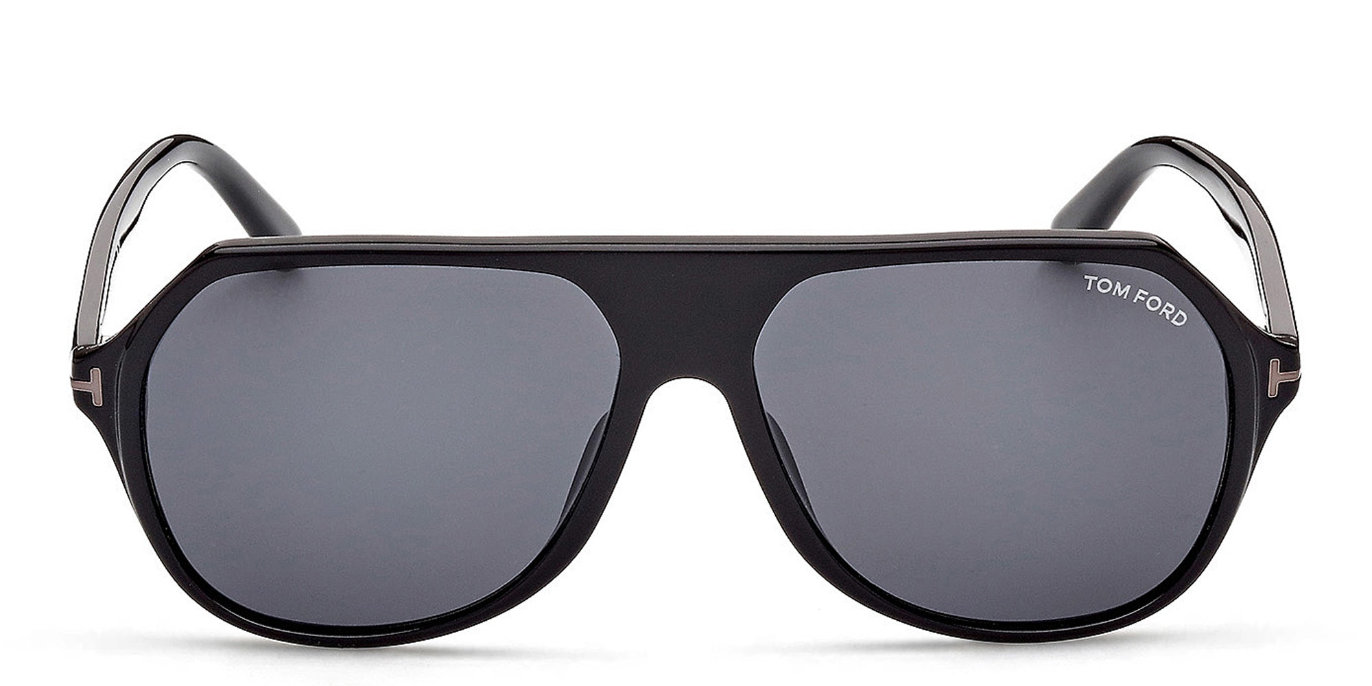 Shop TOM FORD Hayes Aviator Sunglasses in Shiny Black online.