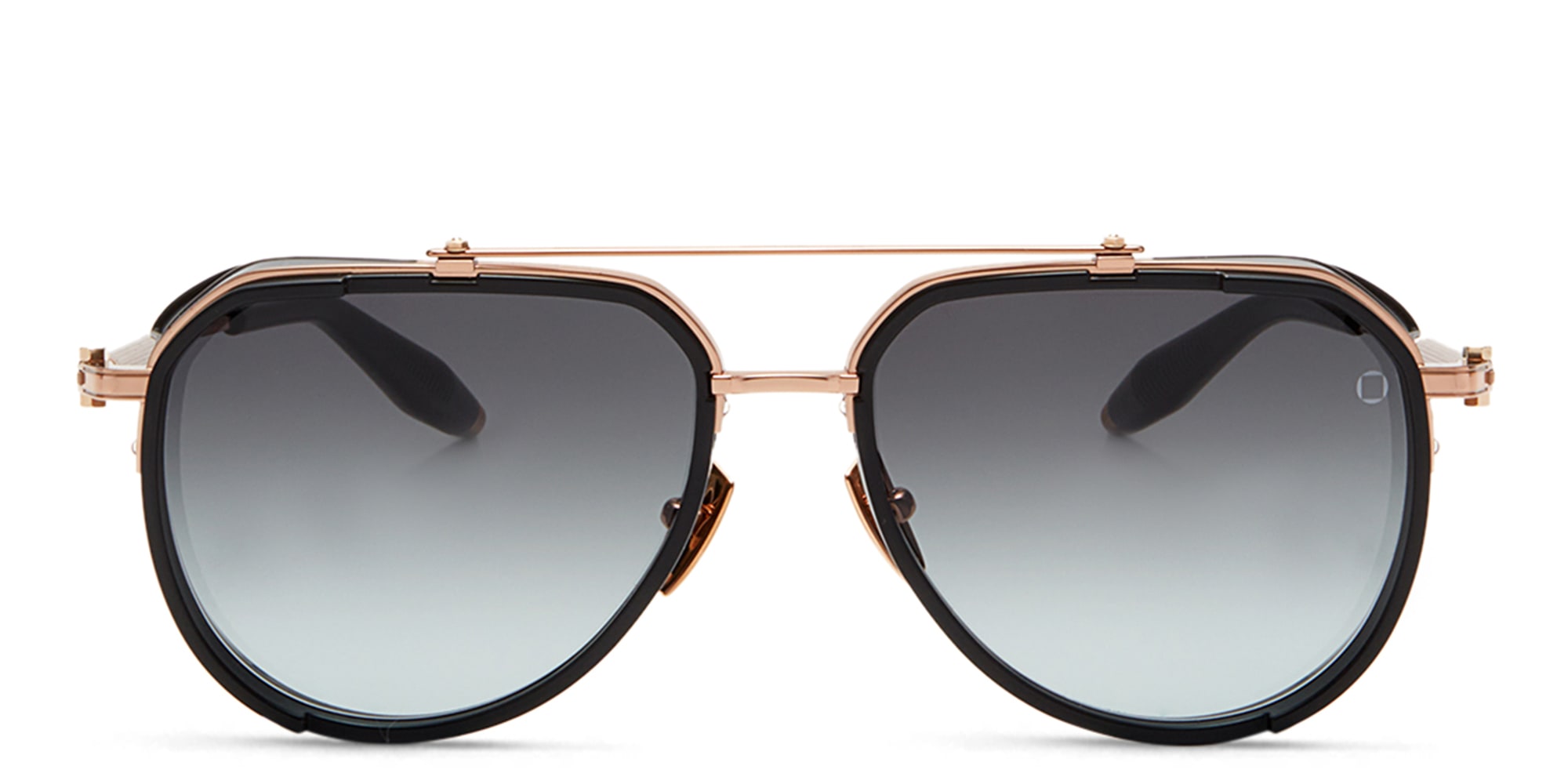 Shop AKONI Echo Aviator Sunglasses in Black online.