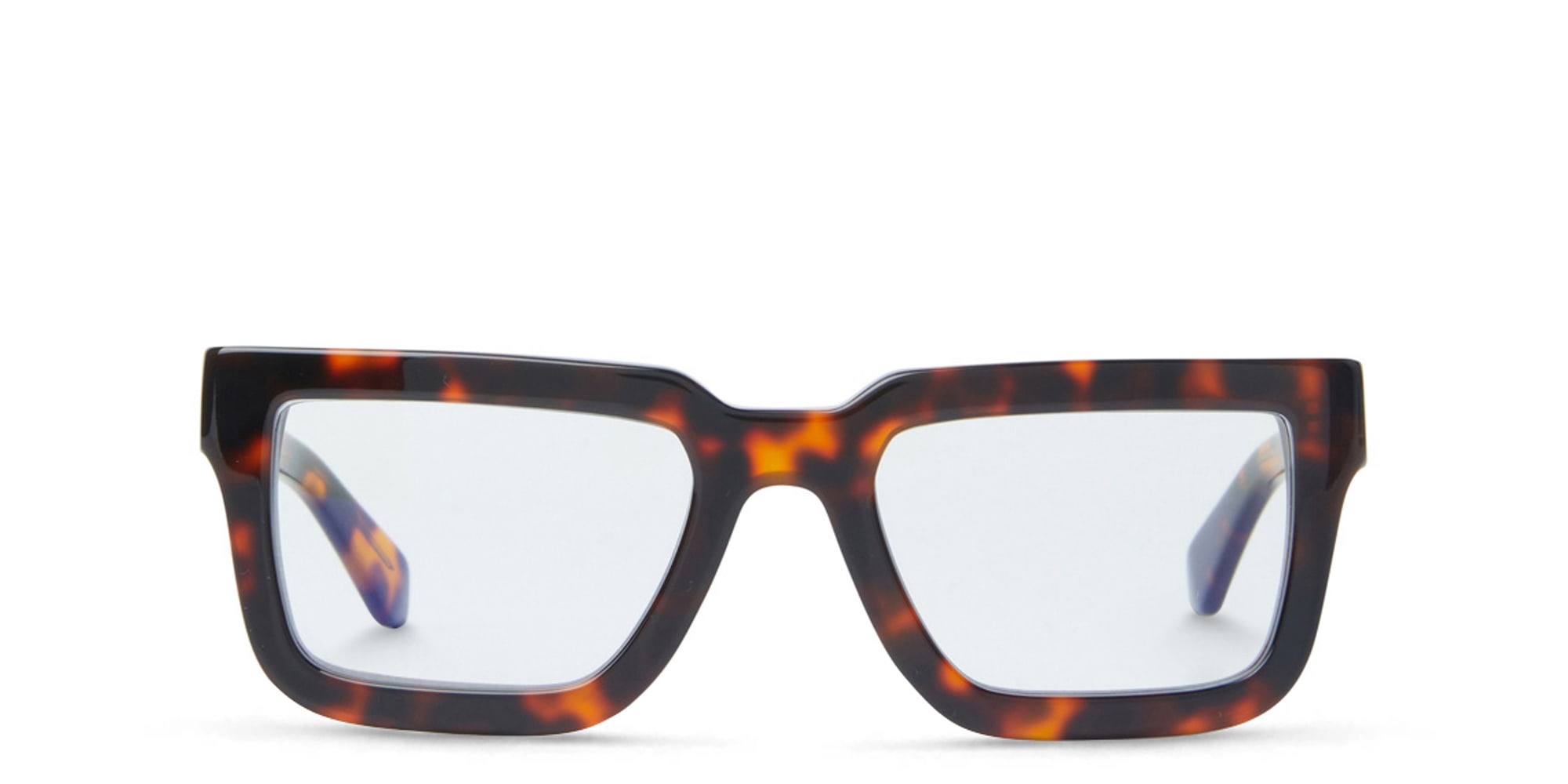 Shop OFF WHITE Unisex Square Eyeglasses in Havana online.