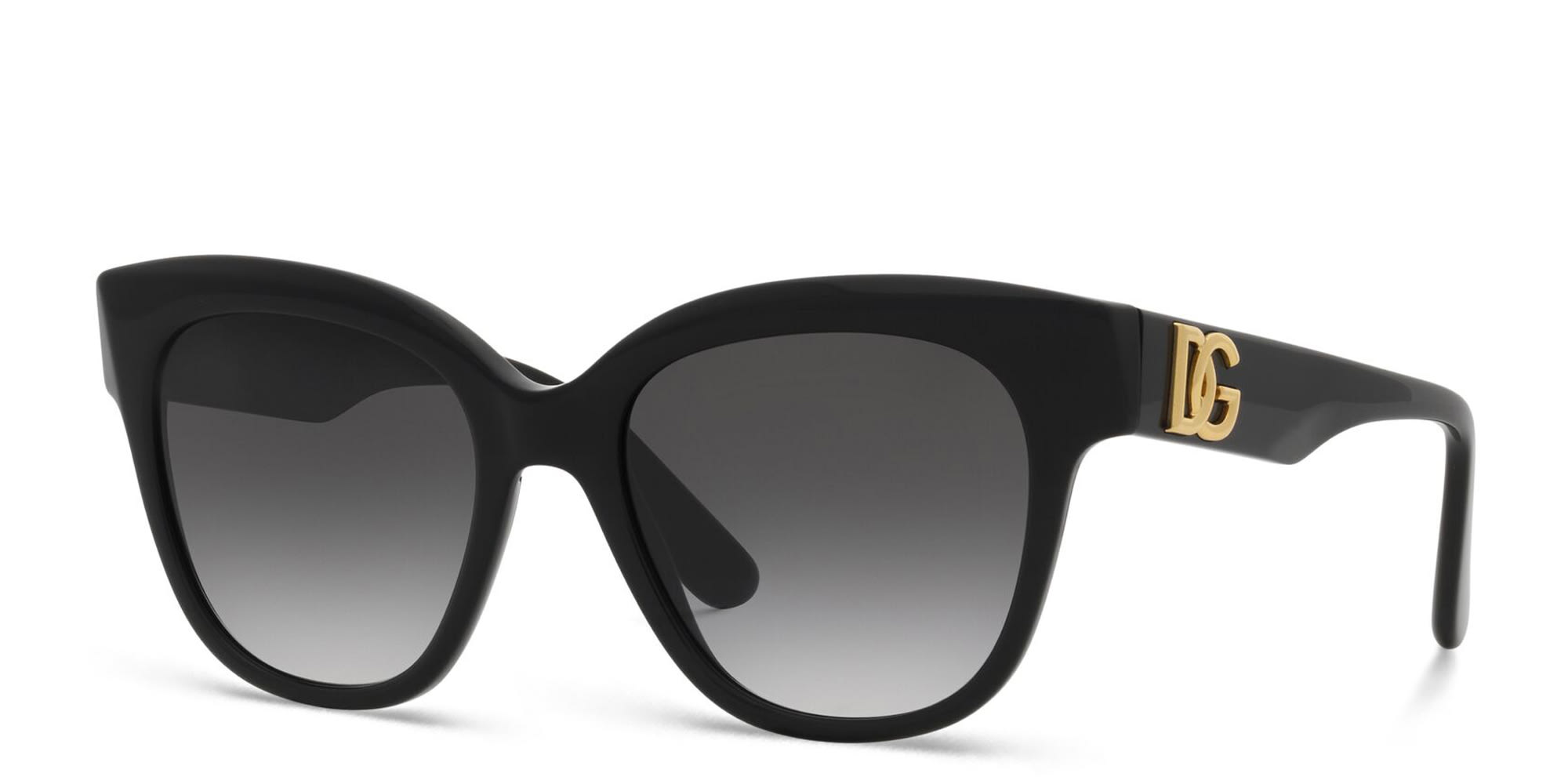 Shop Dolce & Gabbana Cat Eye Sunglasses in Black online.