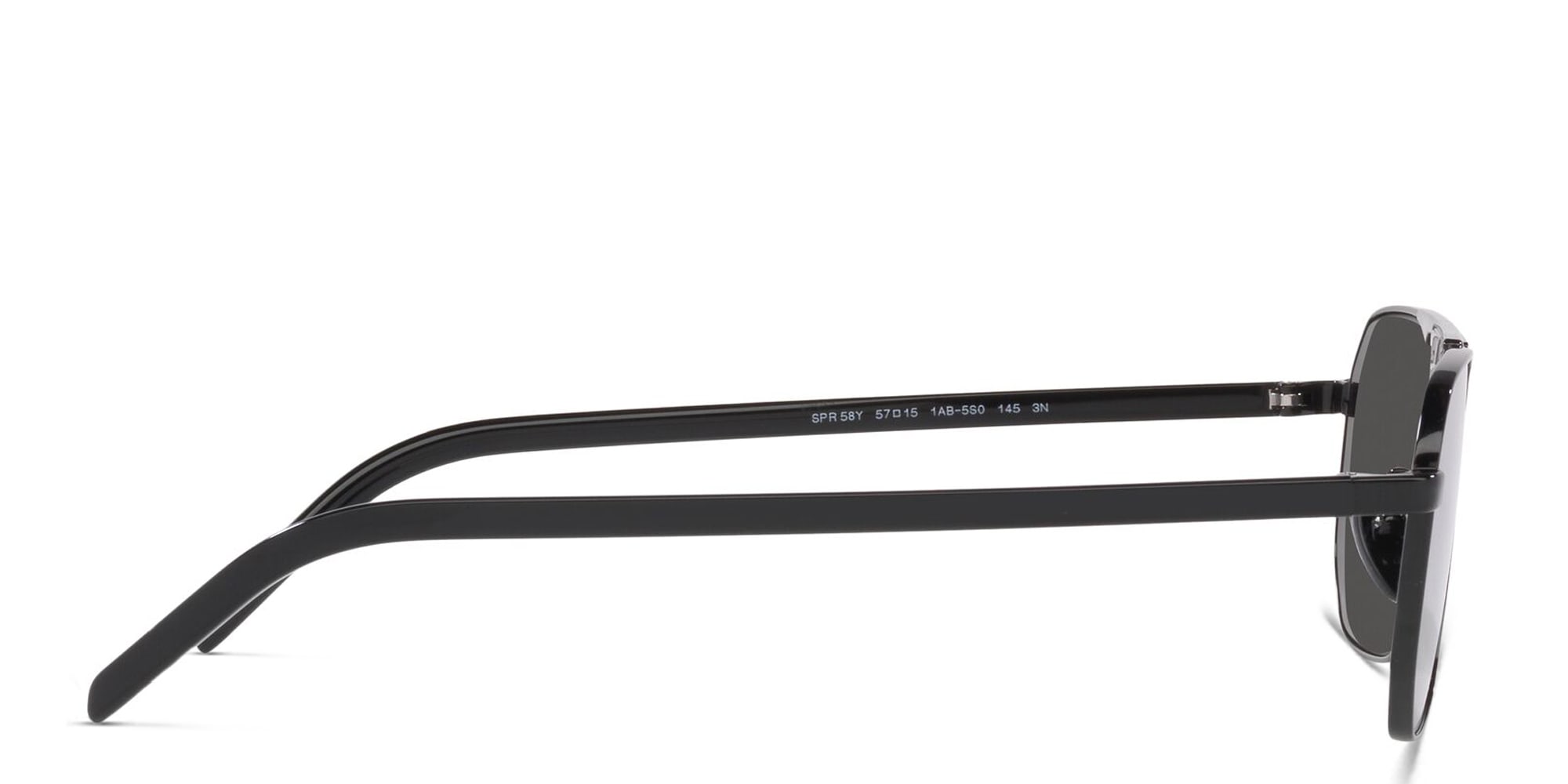Shop PRADA Rectangle Sunglasses in Black online.