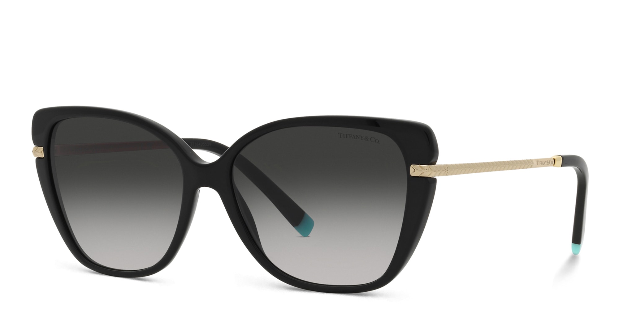 Shop TIFFANY Cat-Eye Sunglasses in Black online.