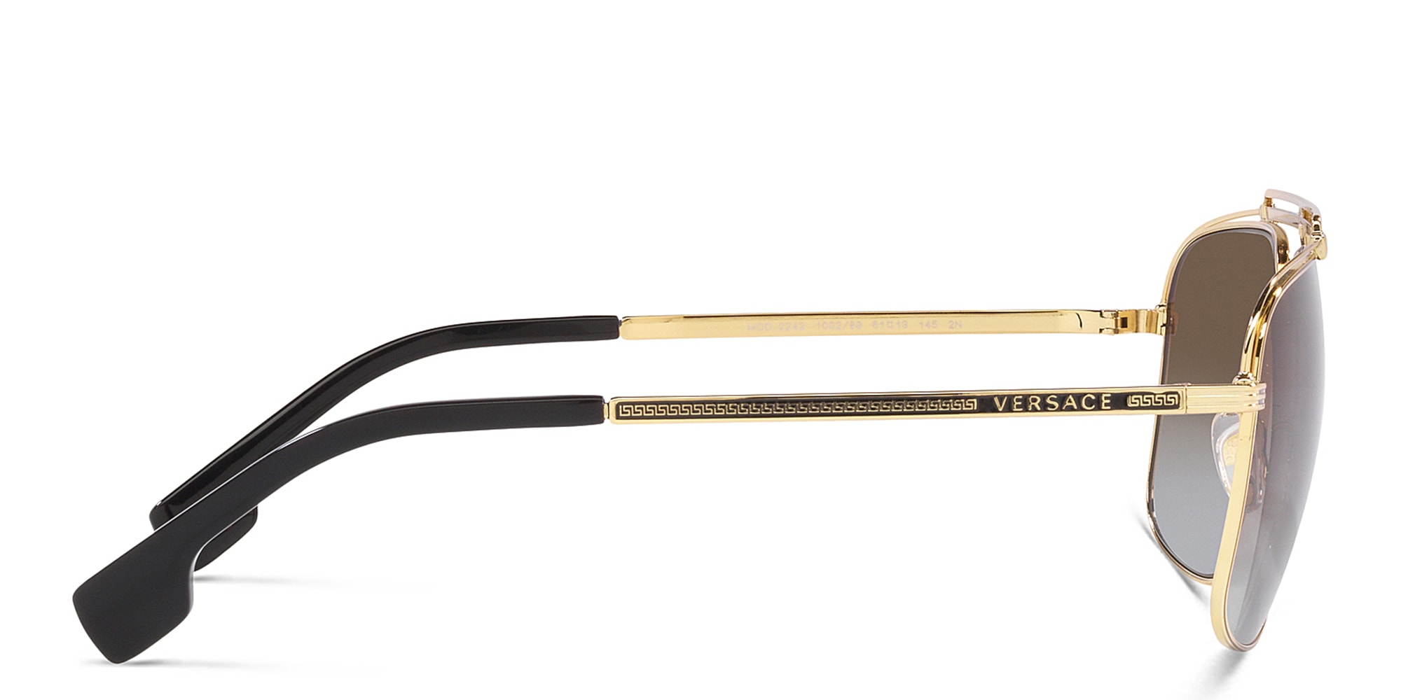 Shop VERSACE Aviator Sunglasses in Gold online.